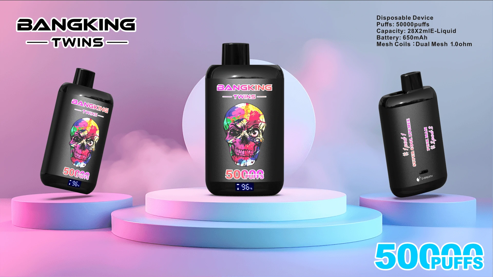 Bang King Twins 50000パフ 使い捨て電子タバコ 画像3