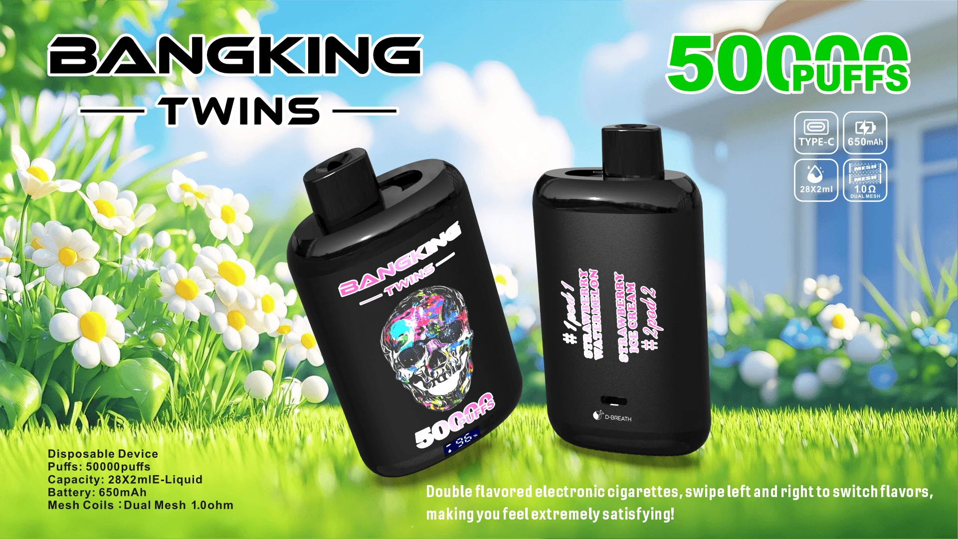 Bang King Twins 50000パフ 使い捨て電子タバコ 画像8