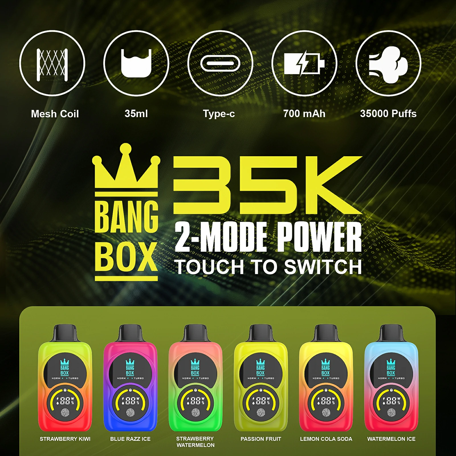 Bang Box 35000パフ 使い捨て電子タバコ