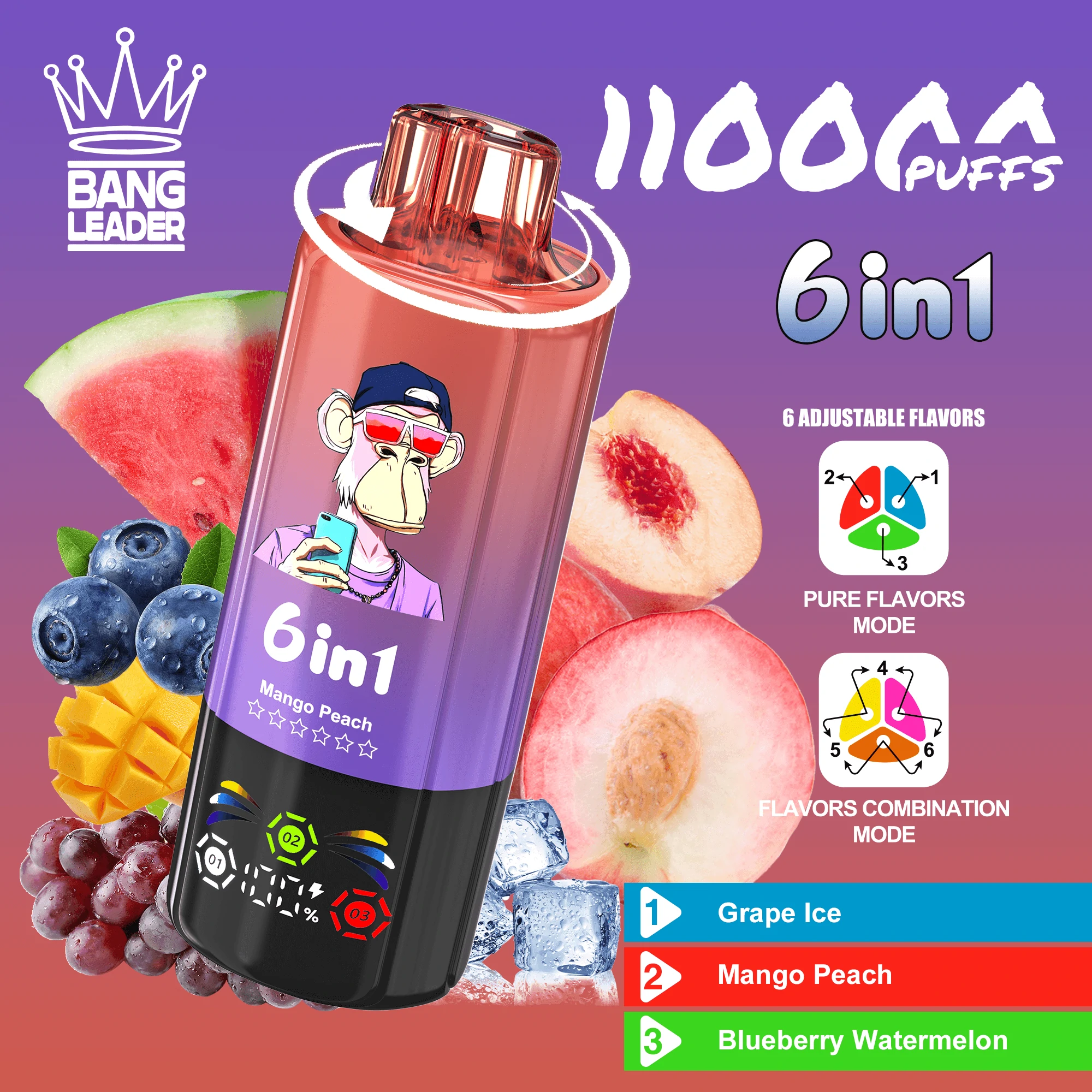 Bang Leader 110000パフ 6-in-1 使い捨て電子タバコ 画像8