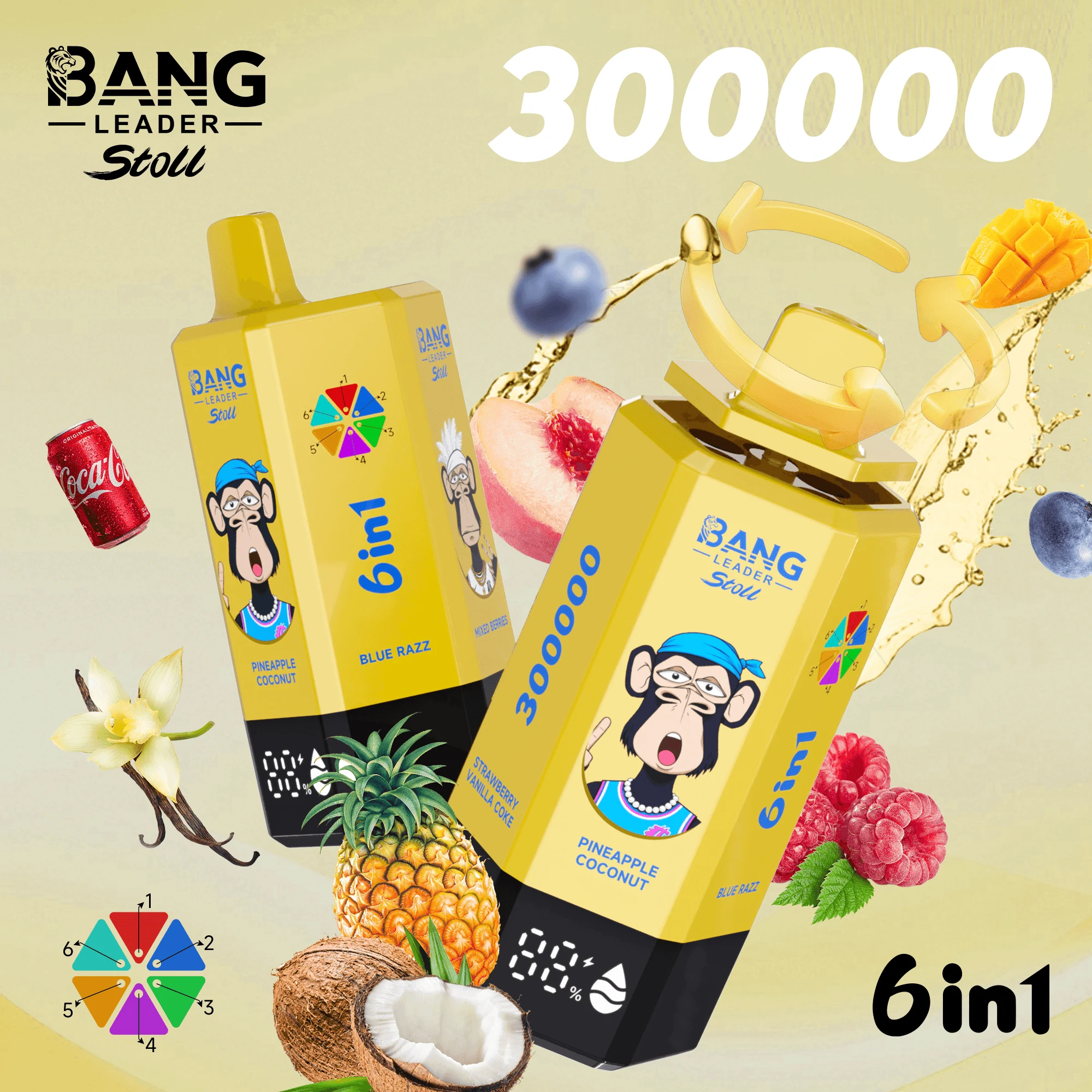 Bang Leader 300000パフ 6-in-1 使い捨て電子タバコ 画像6
