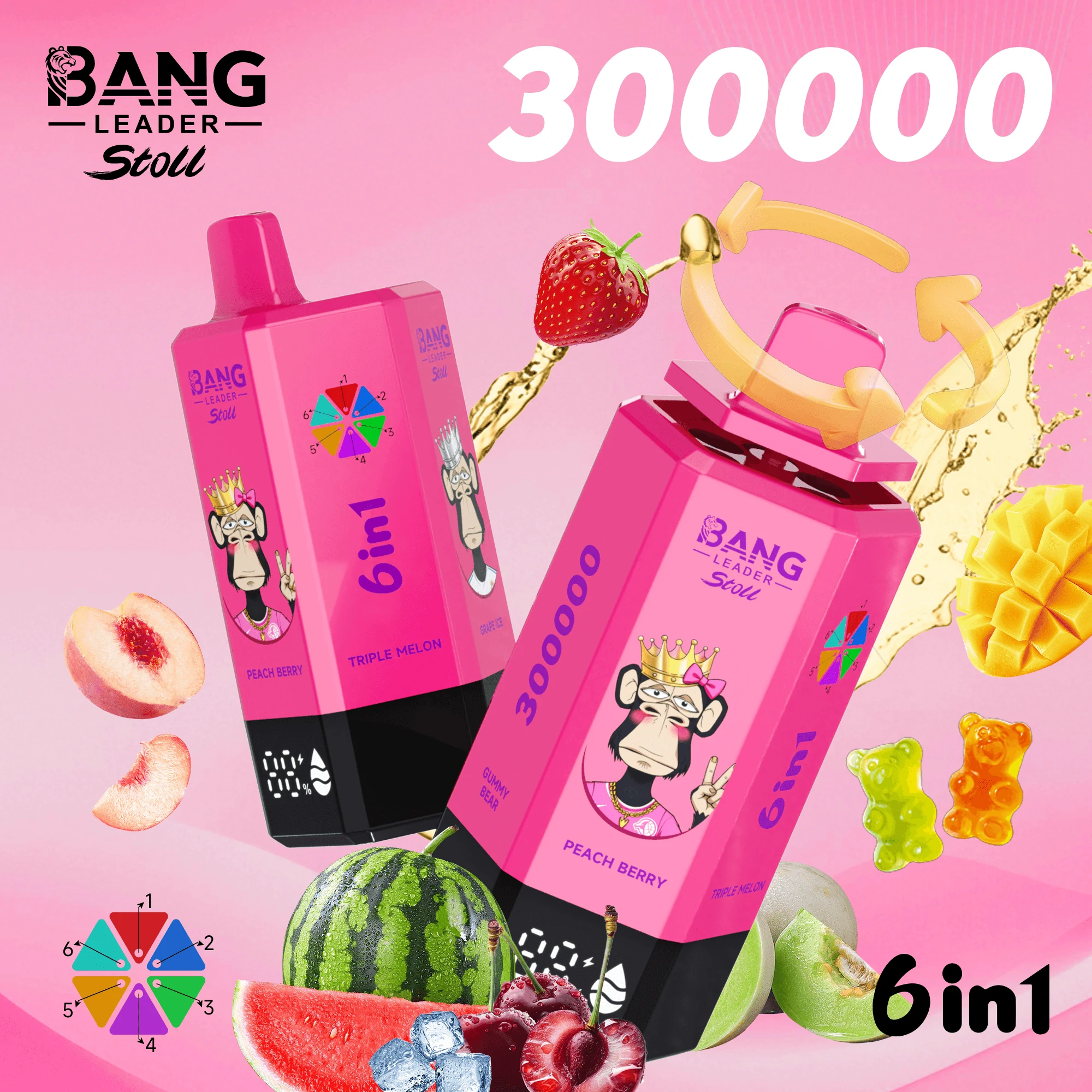Bang Leader 300000パフ 6-in-1 使い捨て電子タバコ 画像9