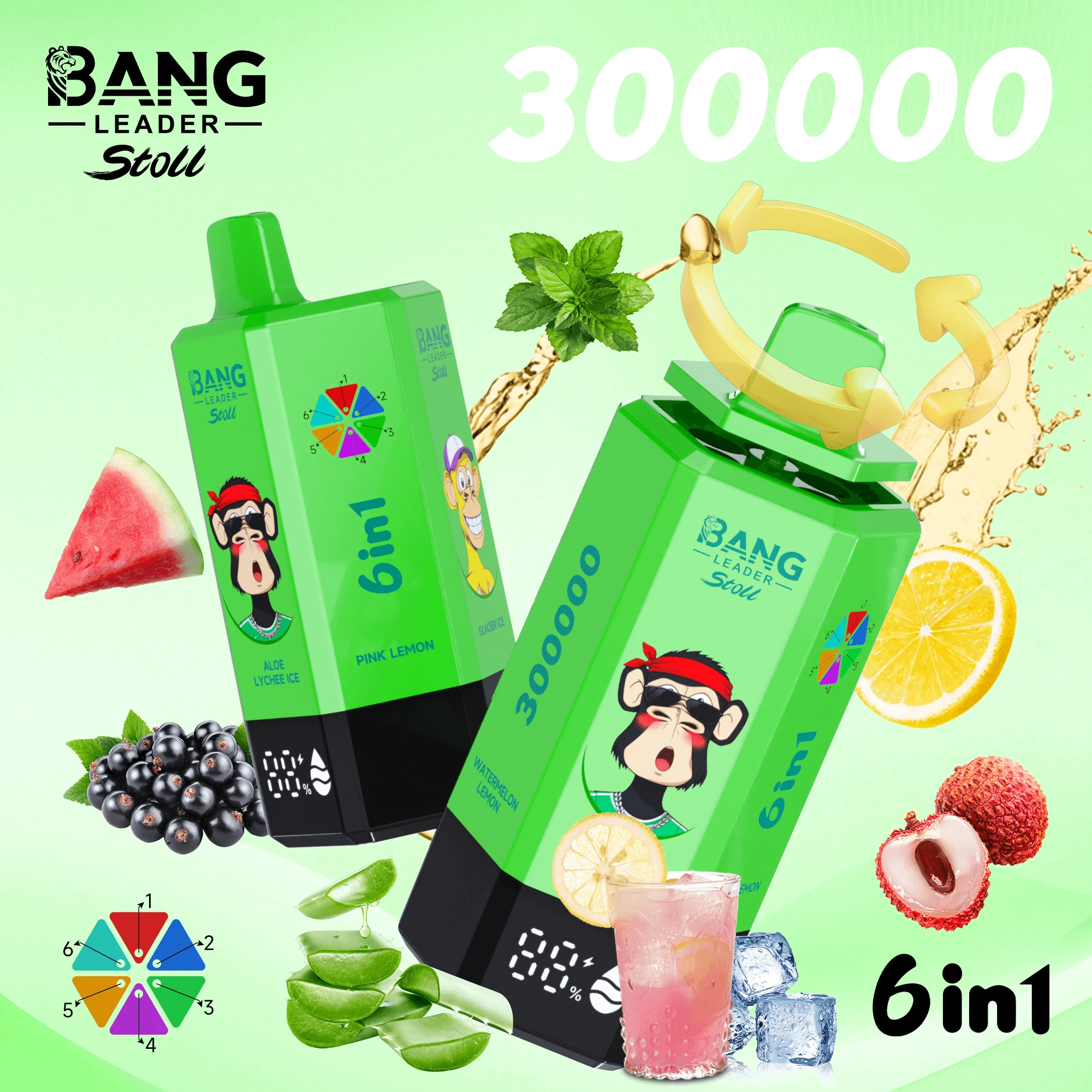 Bang Leader 300000パフ 6-in-1 使い捨て電子タバコ 画像4