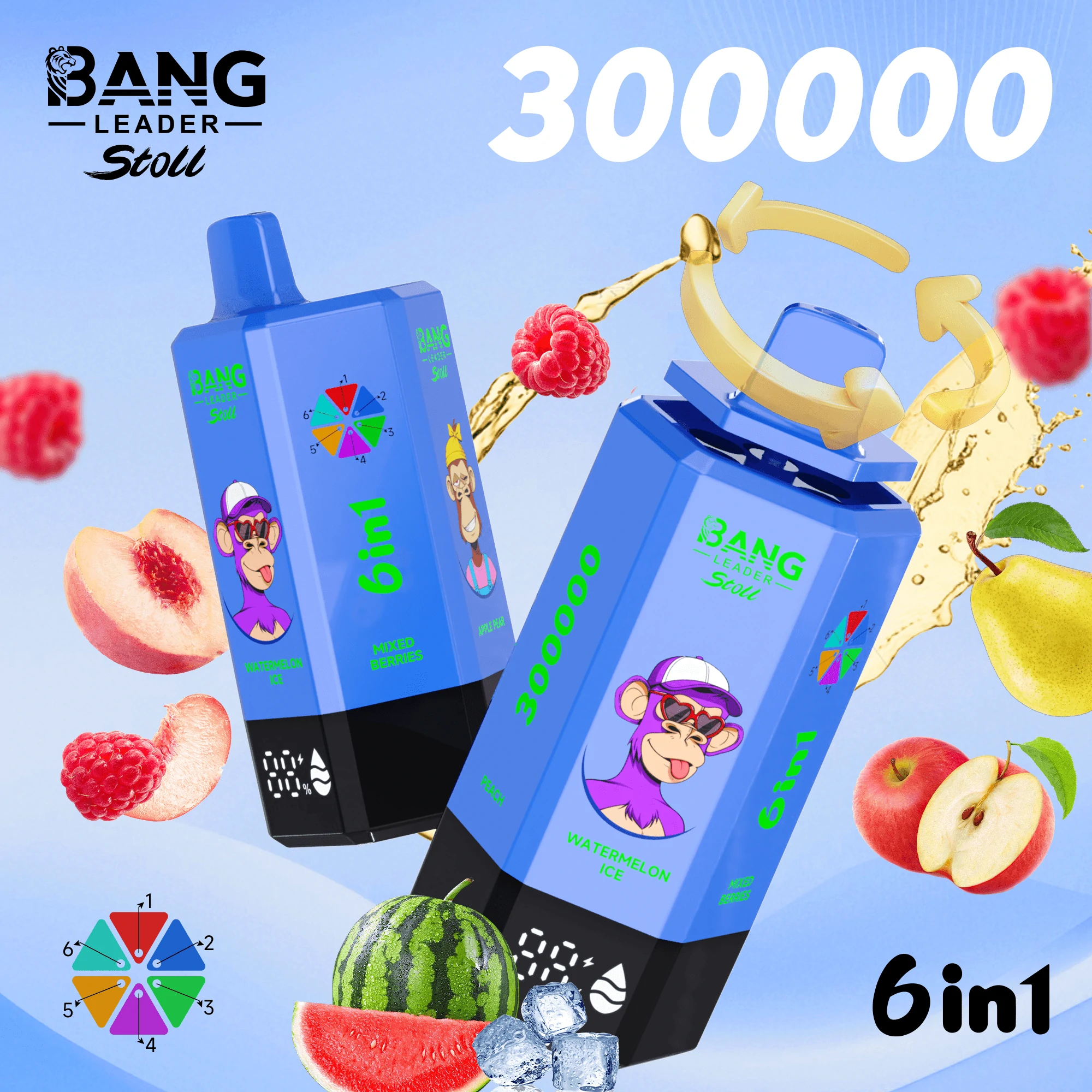 Bang Leader 300000パフ 6-in-1 使い捨て電子タバコ 画像10