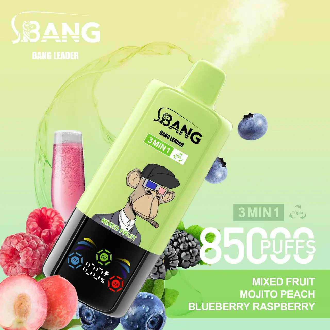 Bang Leader 85000パフ 3-in-1 使い捨て電子タバコ 画像10