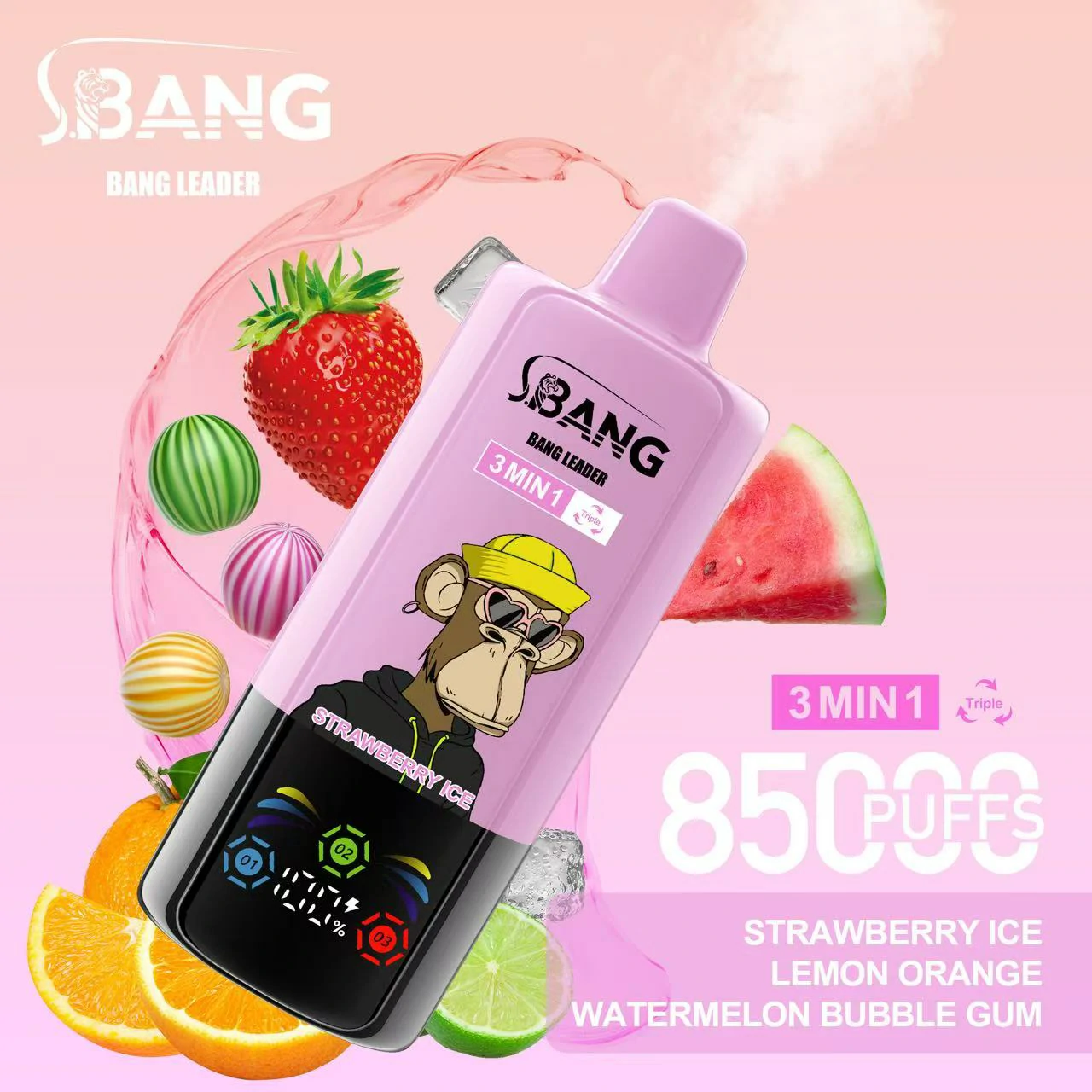Bang Leader 85000パフ 3-in-1 使い捨て電子タバコ 画像2