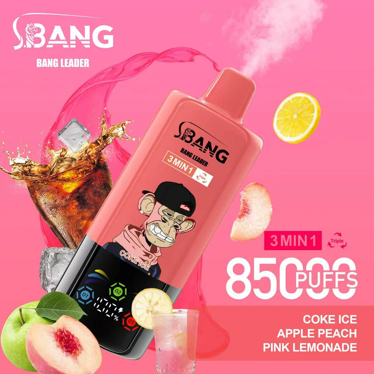 Bang Leader 85000パフ 3-in-1 使い捨て電子タバコ 画像9