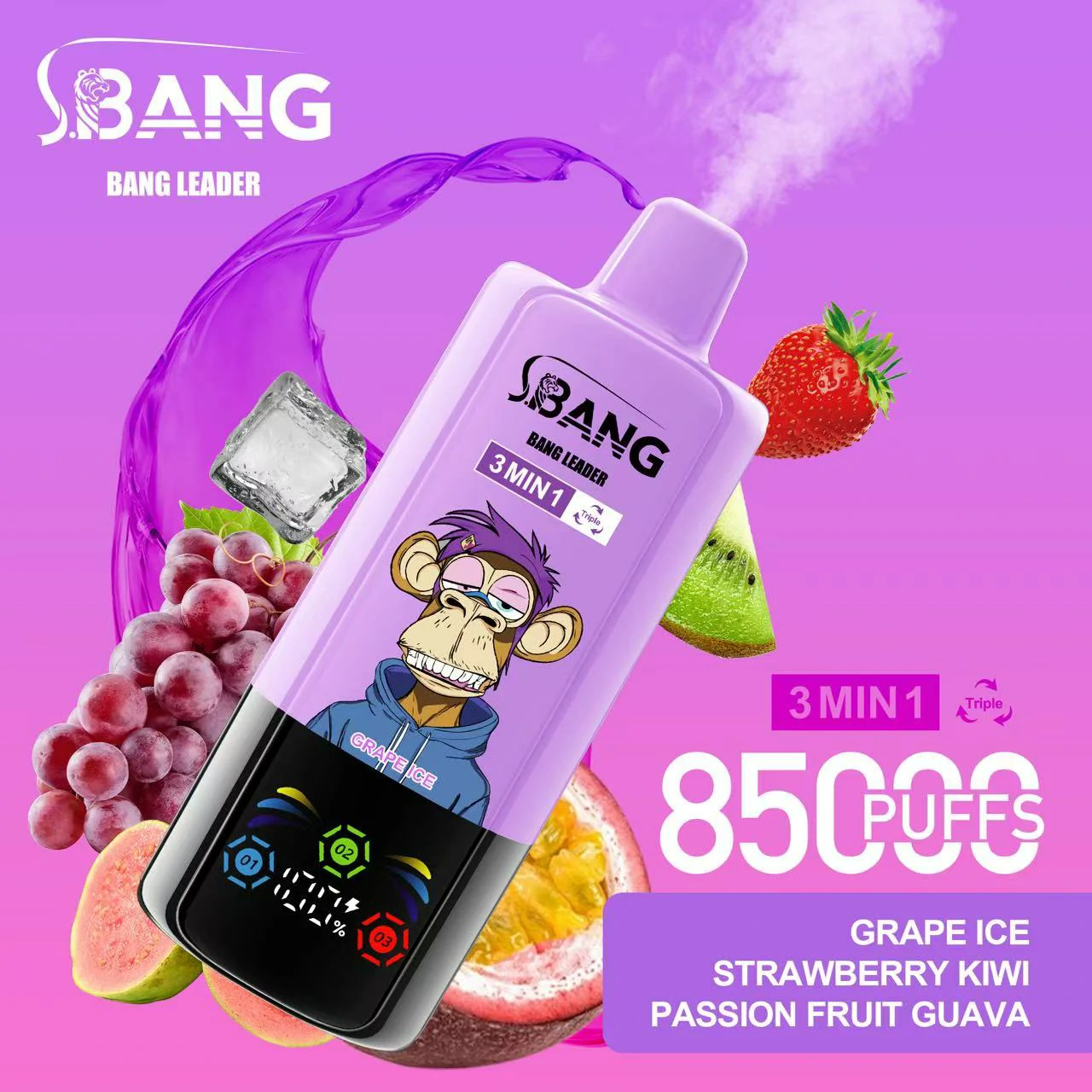 Bang Leader 85000パフ 3-in-1 使い捨て電子タバコ 画像3