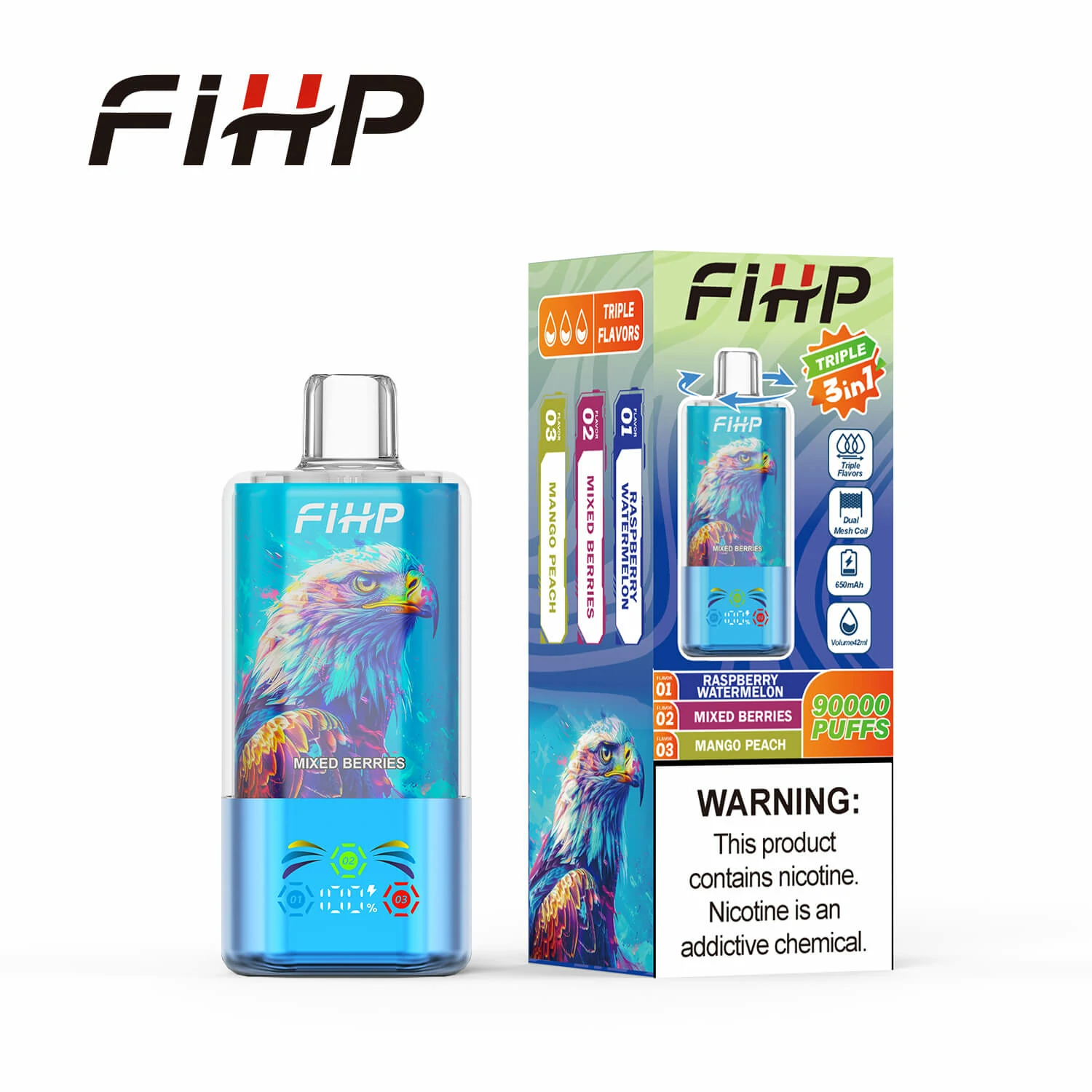 FIHP 90000パフ 3-in-1 使い捨て電子タバコ 画像10