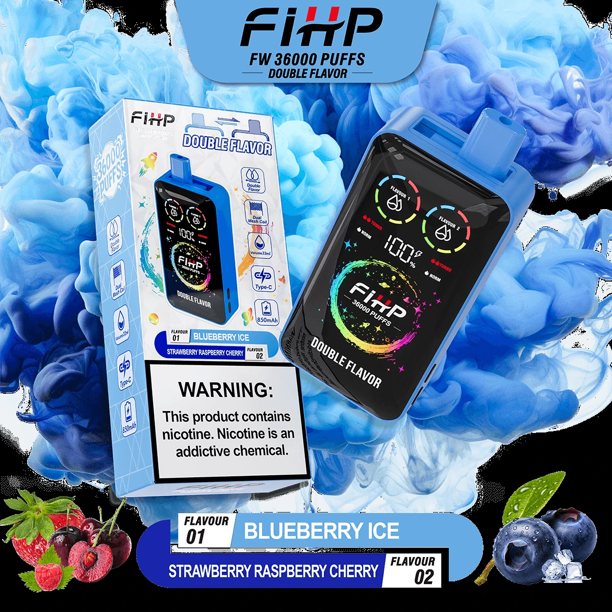 FIHP 36000パフ 2-in-1 使い捨て電子タバコ 画像6