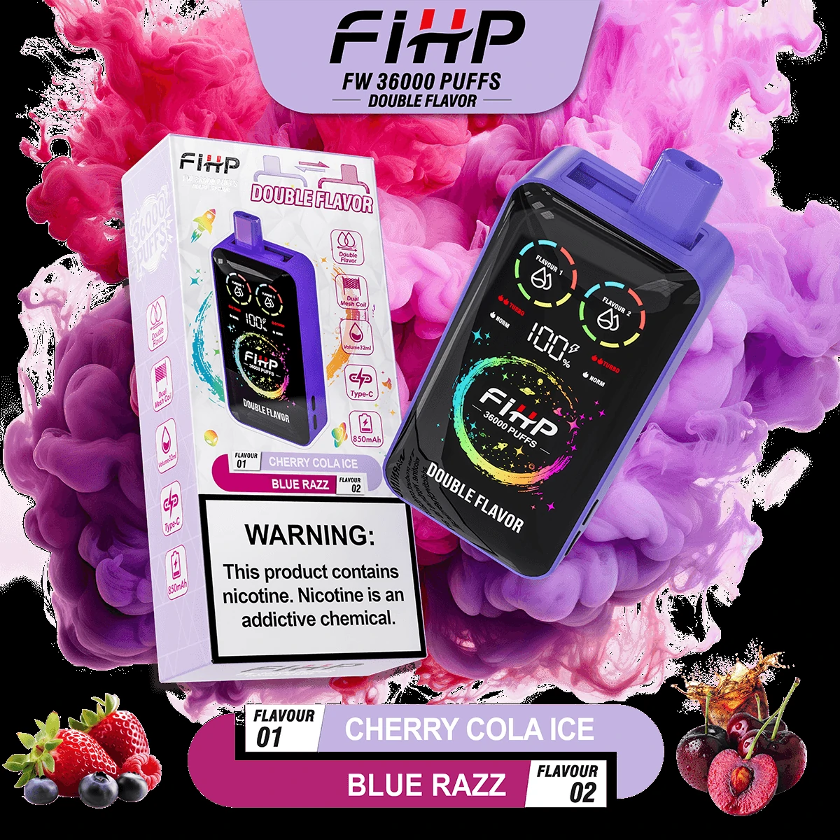 FIHP 36000パフ 2-in-1 使い捨て電子タバコ 画像5