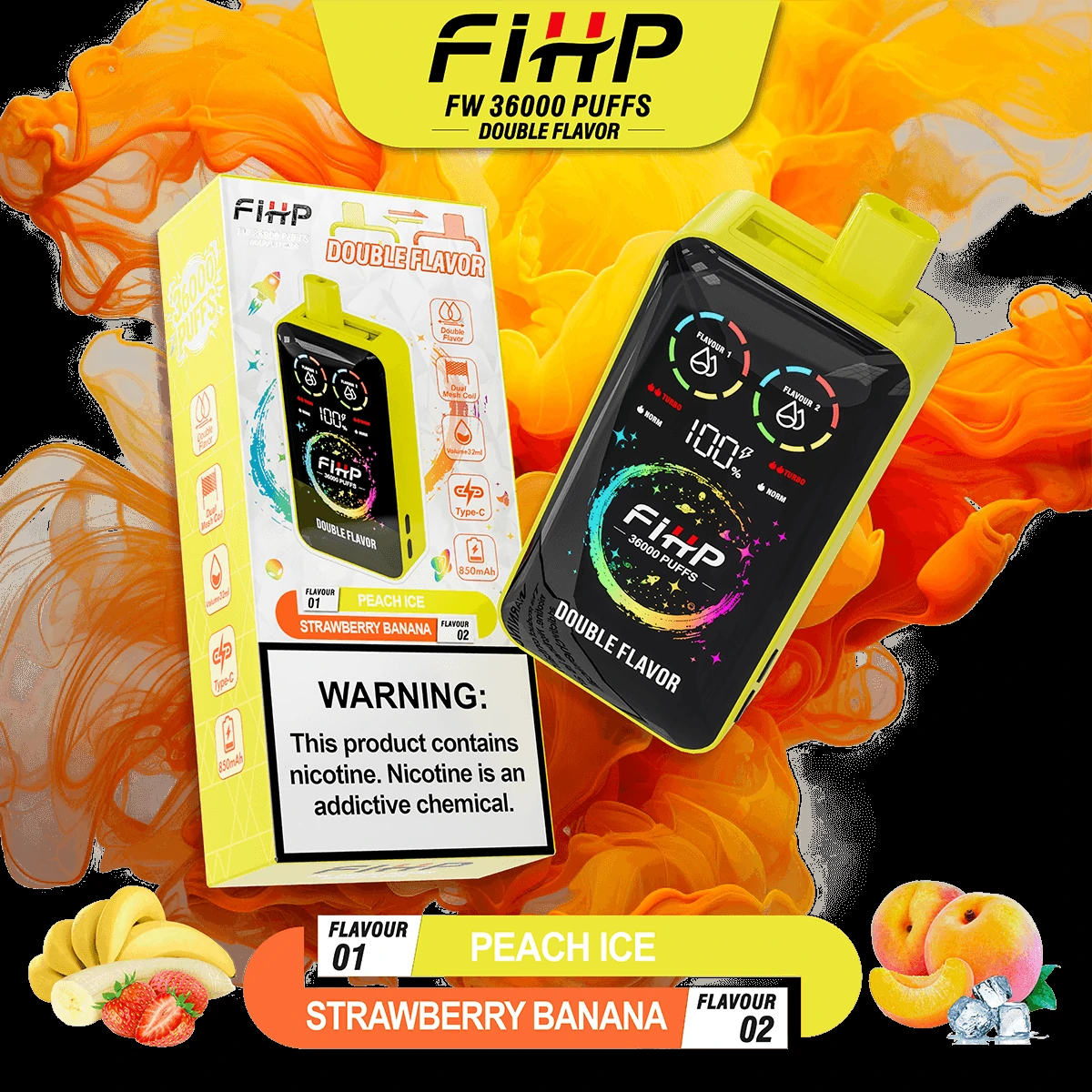 FIHP 36000パフ 2-in-1 使い捨て電子タバコ 画像9