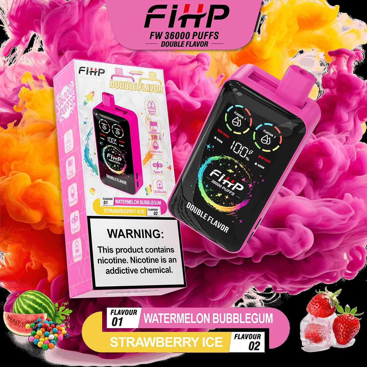 FIHP 36000パフ 2-in-1 使い捨て電子タバコ 画像4