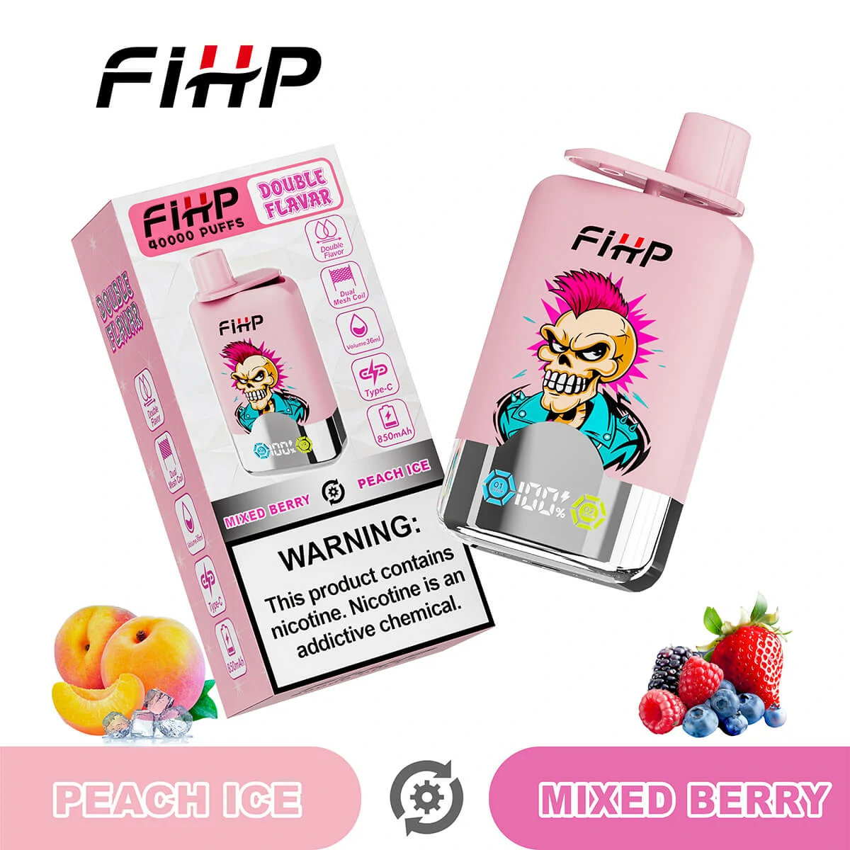 FIHP 40000パフ 2-in-1 使い捨て電子タバコ 画像4