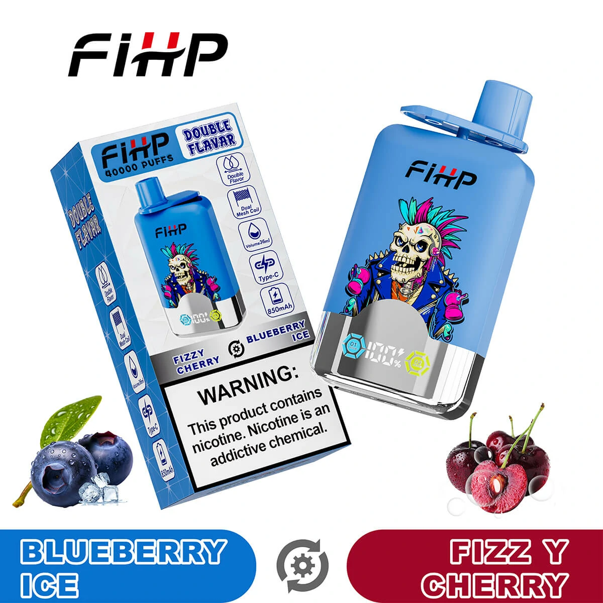 FIHP 40000パフ 2-in-1 使い捨て電子タバコ 画像6