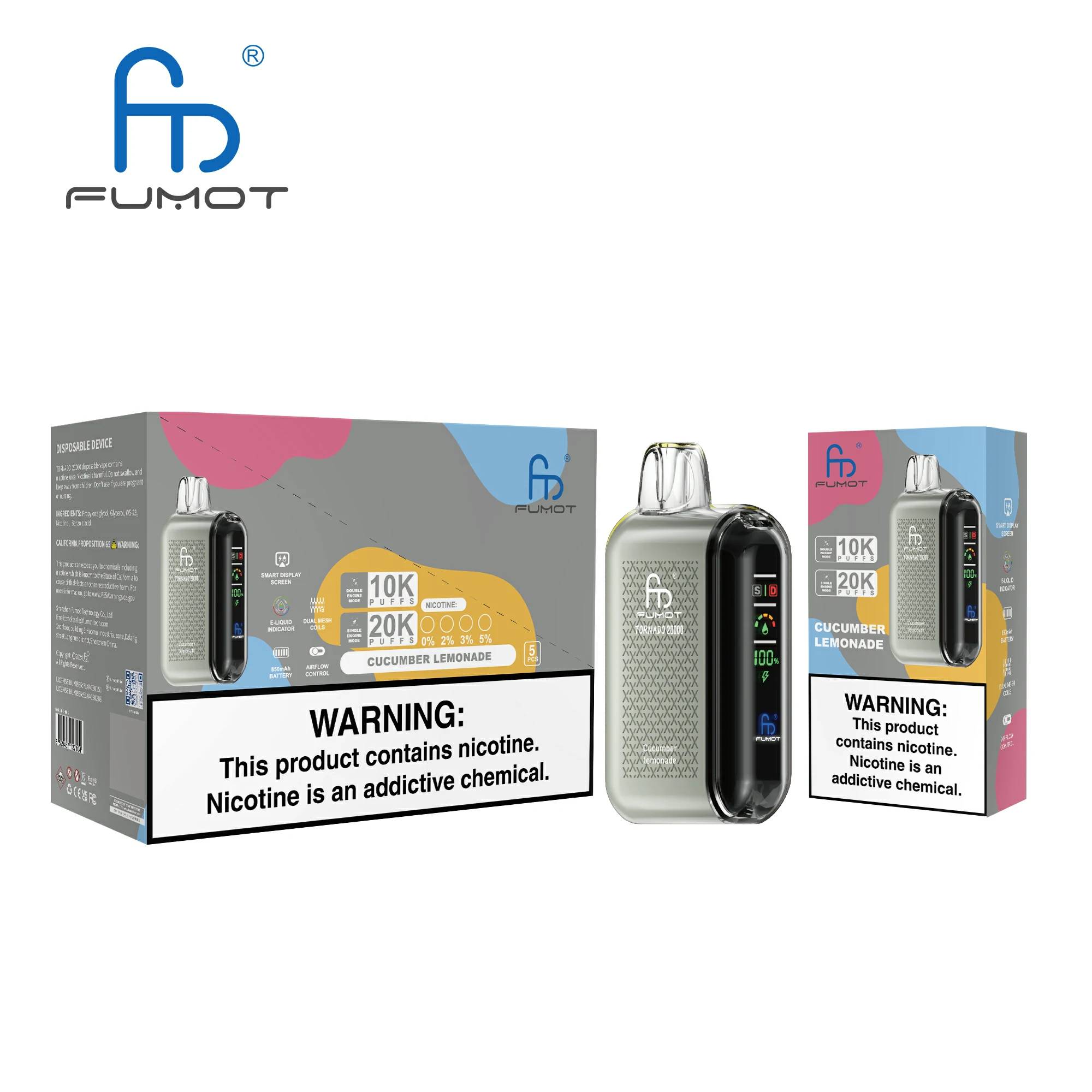 Fumot Tornado 20000パフ 使い捨て電子タバコ 画像9
