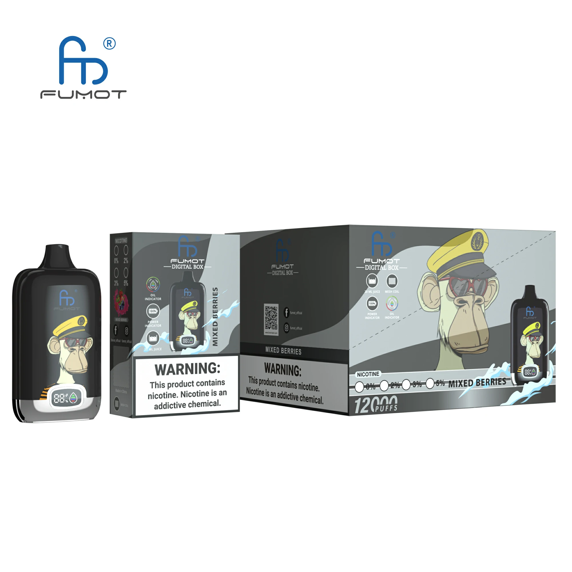 Fumot Digtal Box 12000パフ 使い捨て電子タバコ 画像5