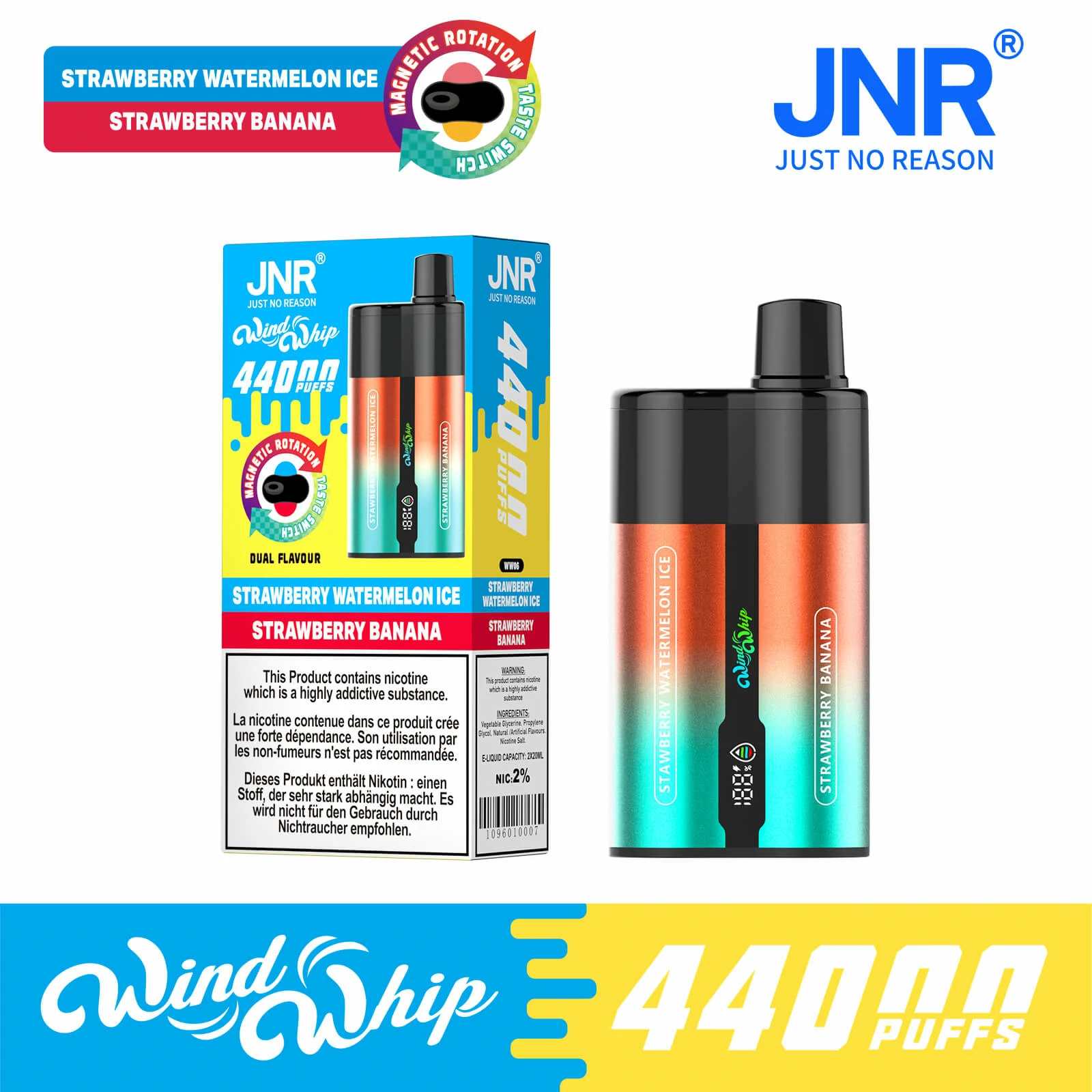 JNR Wind Whip 44000パフ 使い捨て電子タバコ 画像4