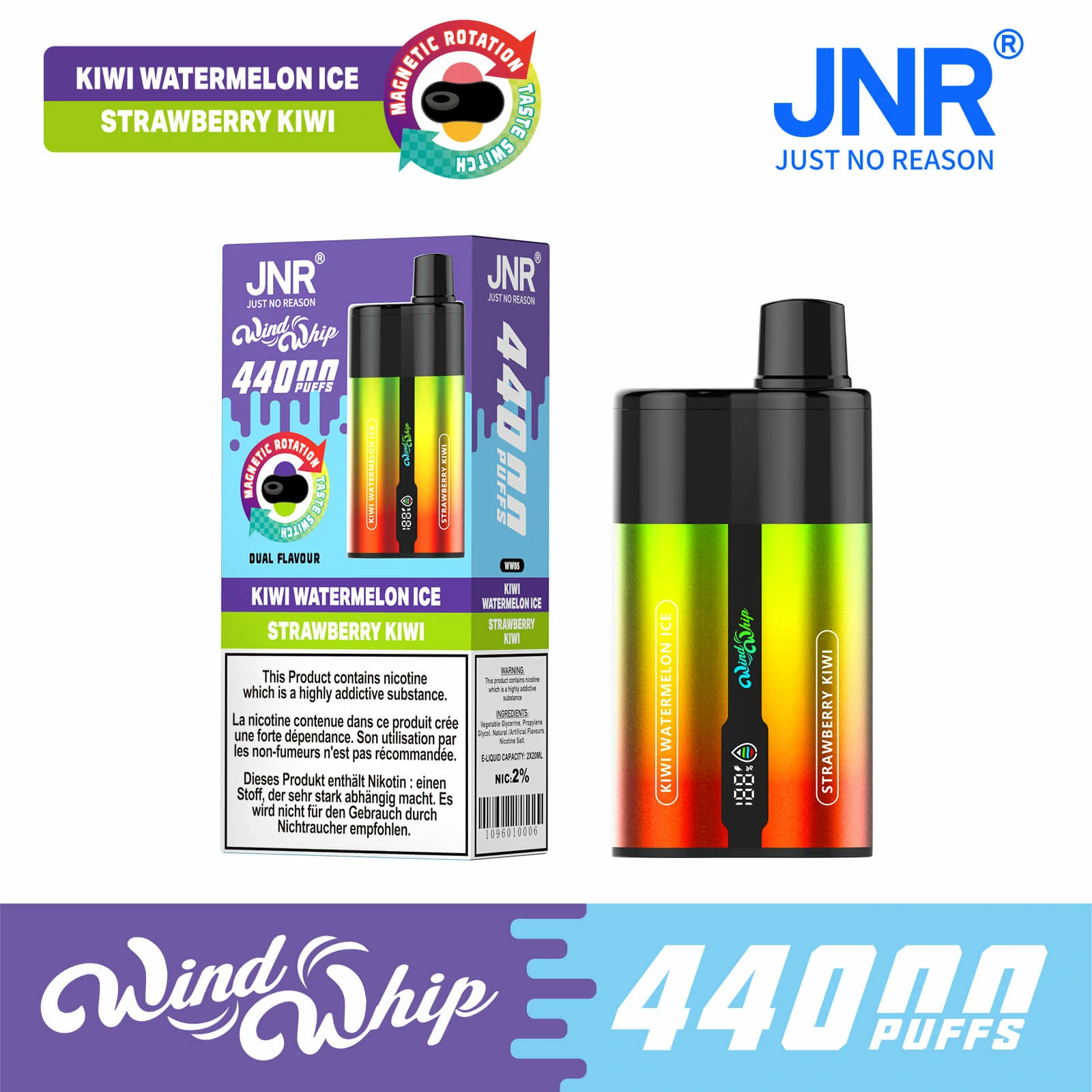 JNR Wind Whip 44000パフ 使い捨て電子タバコ 画像3
