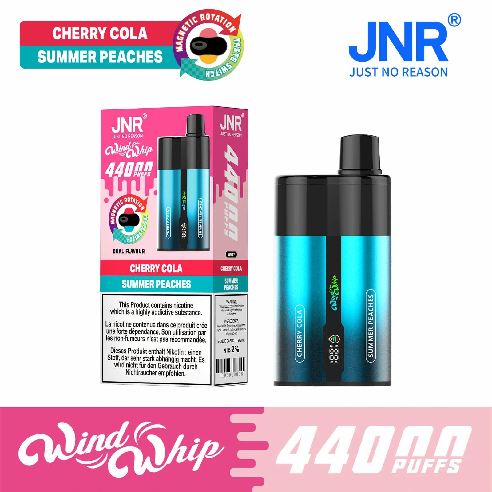JNR Wind Whip 44000パフ 使い捨て電子タバコ 画像5