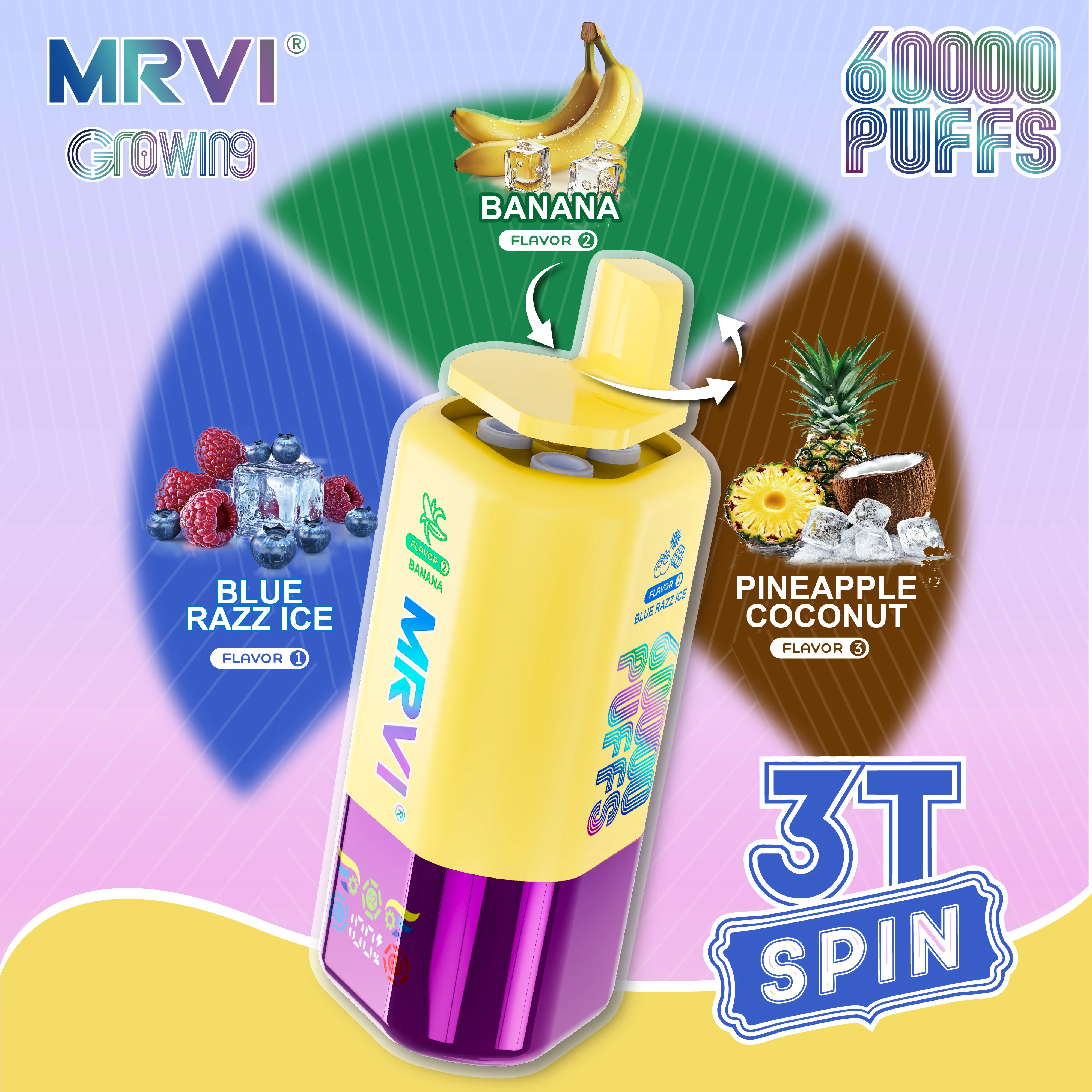 MRVI GROWING 3T SPIN 60000パフ 使い捨て電子タバコ 画像4