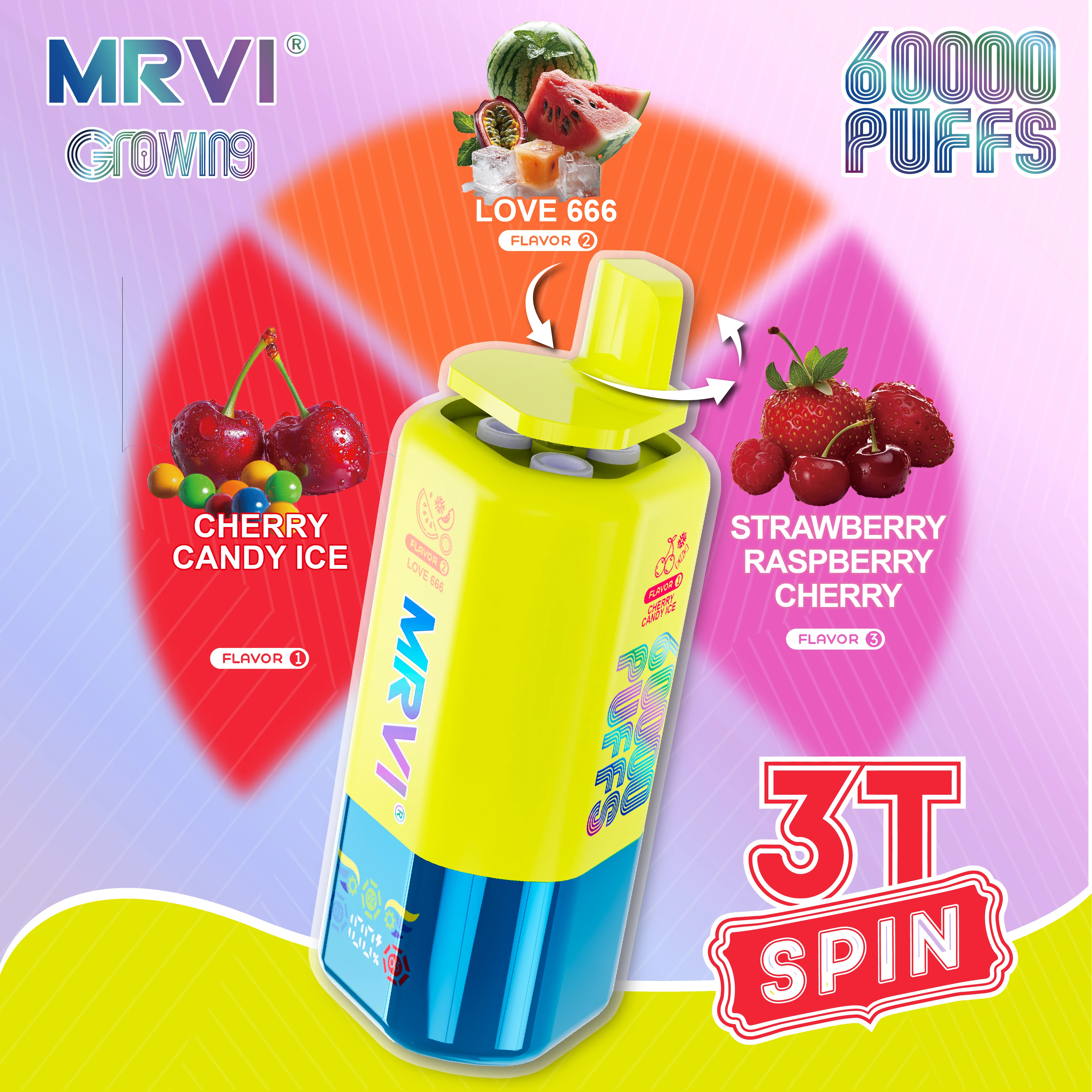 MRVI GROWING 3T SPIN 60000パフ 使い捨て電子タバコ 画像6