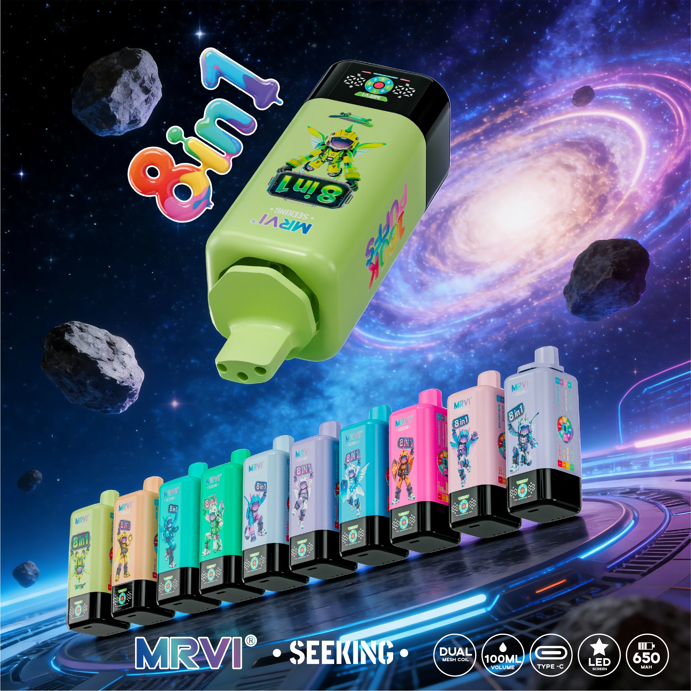 MRVI SEEKING 160000パフ 8-in-1 使い捨て電子タバコ 画像3