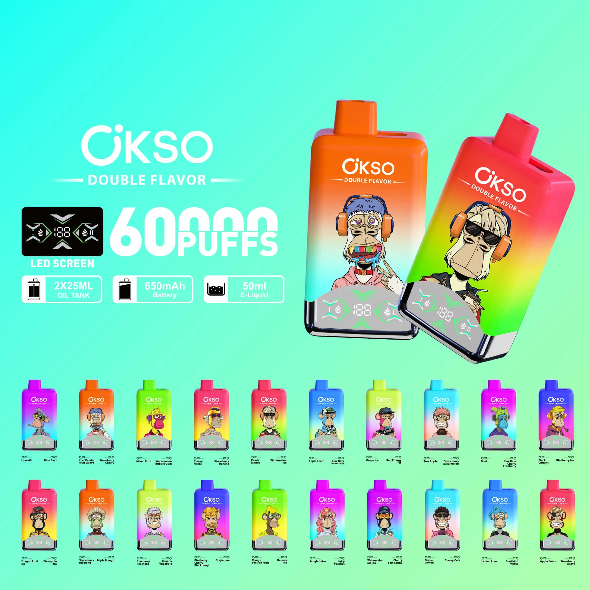 OKSO 60000パフ 使い捨て電子タバコ 画像7