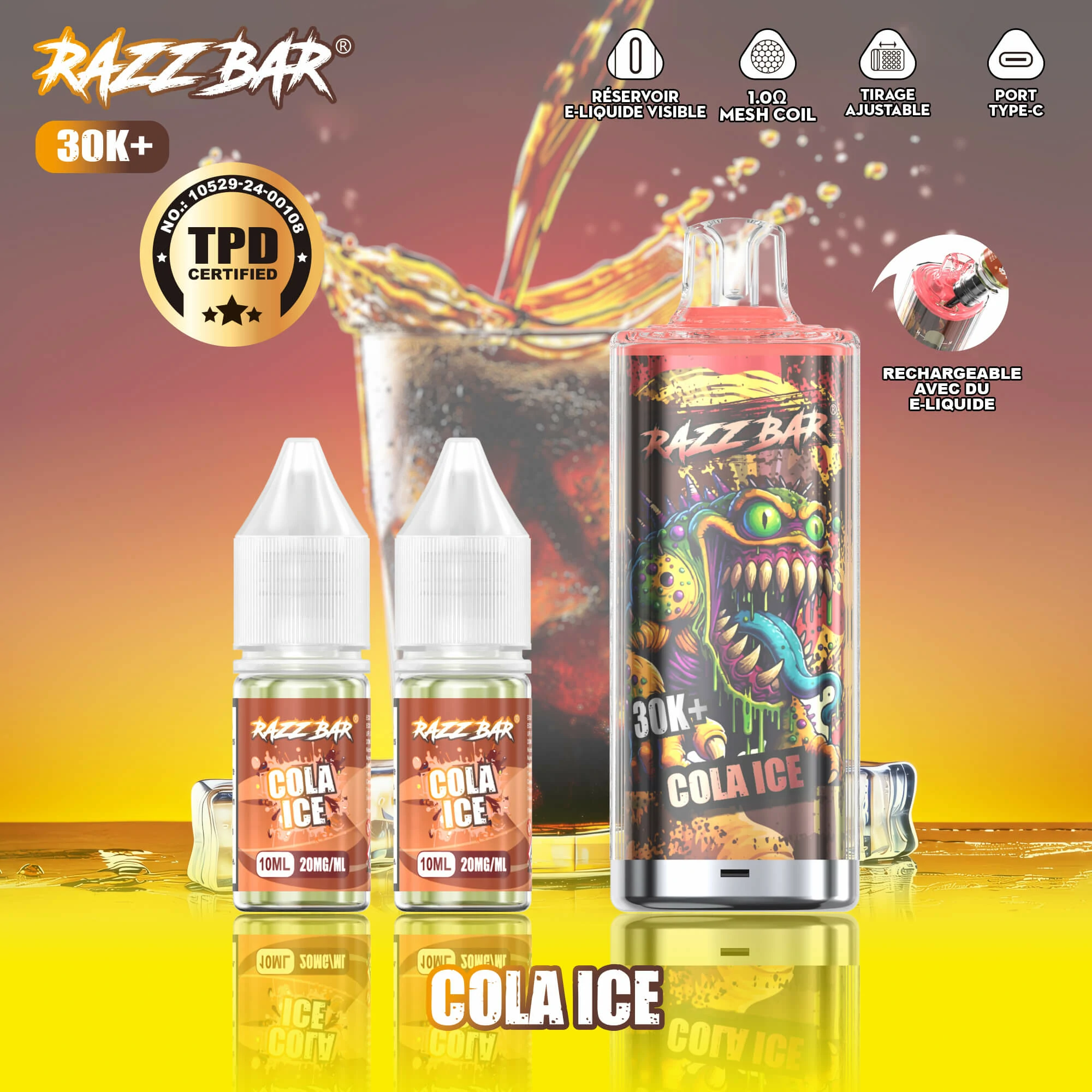Razz Bar 30000パフ 使い捨て電子タバコ 画像4