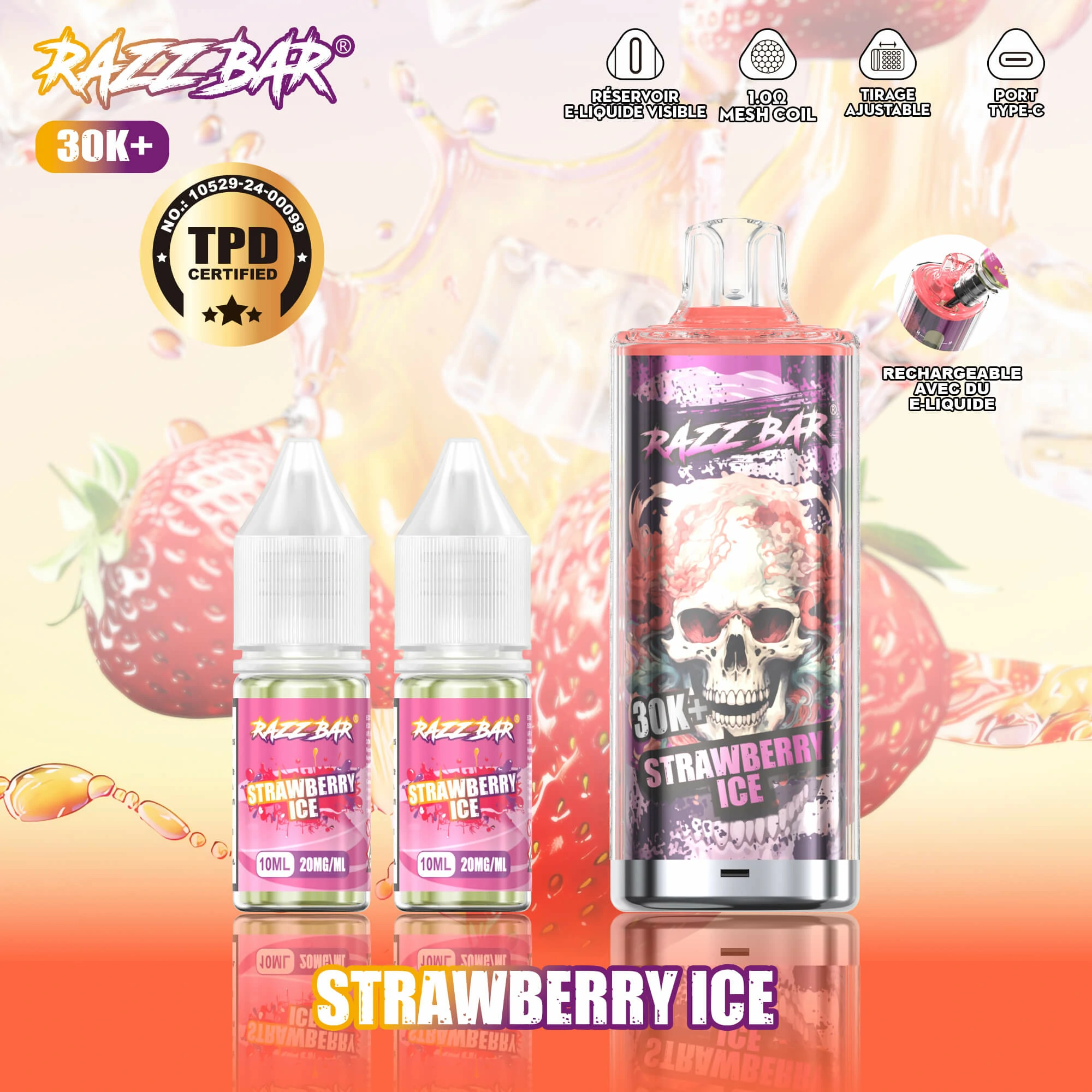 Razz Bar 30000パフ 使い捨て電子タバコ 画像3