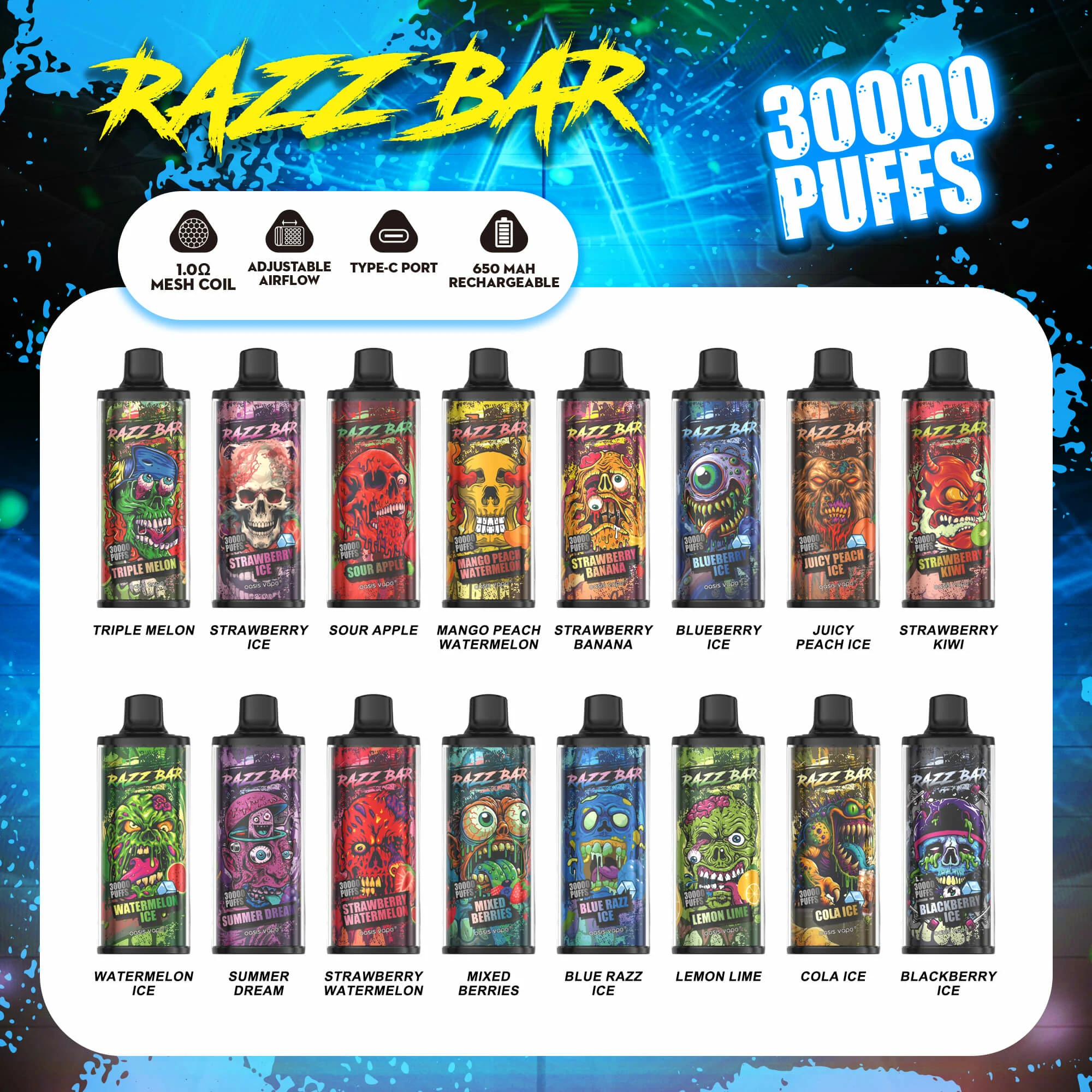 Razz Bar 30000パフ 使い捨て電子タバコ 画像9