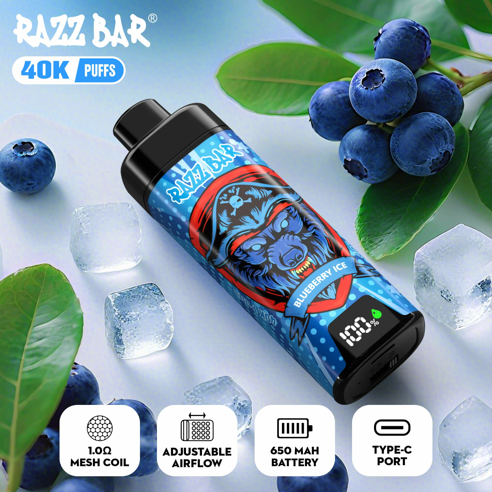 RAZZ Bar Smart Screen 40000パフ 使い捨て電子タバコ 画像3
