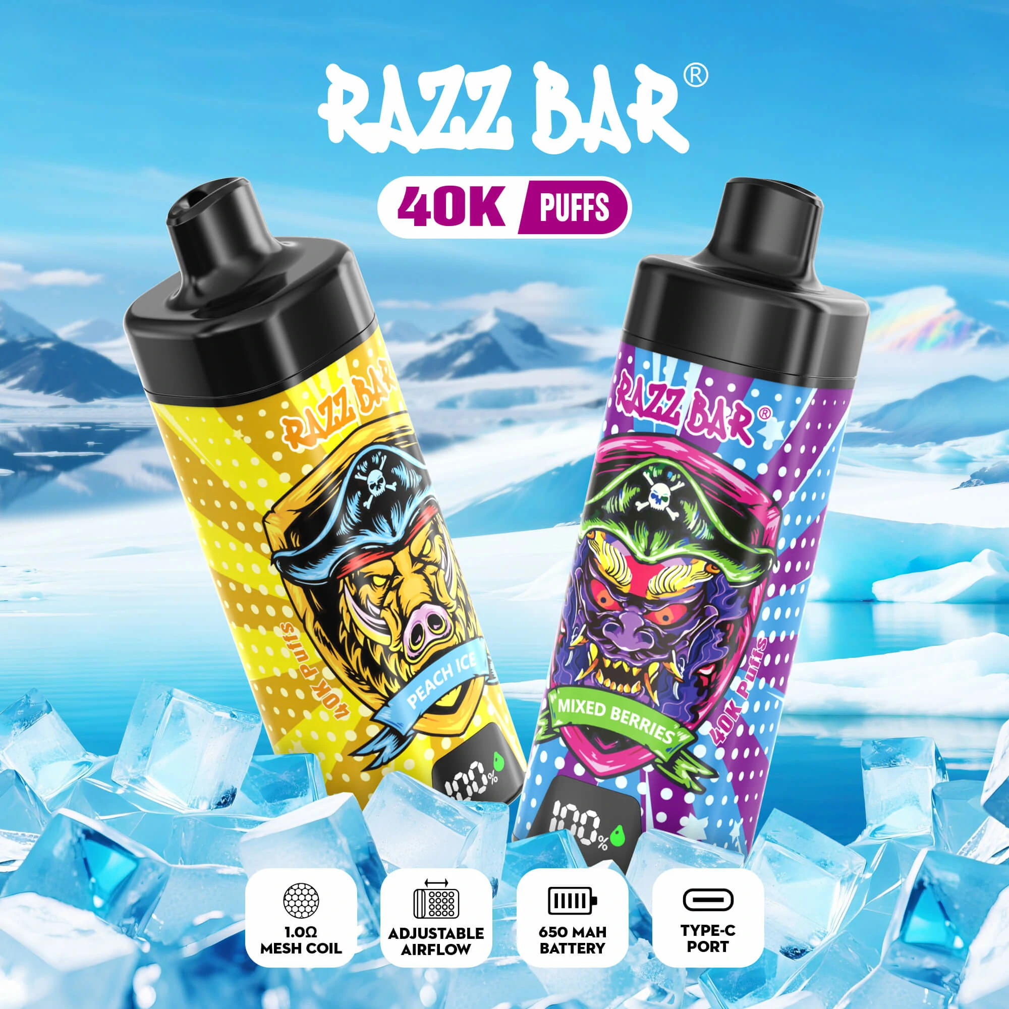 RAZZ Bar Smart Screen 40000パフ 使い捨て電子タバコ 画像4