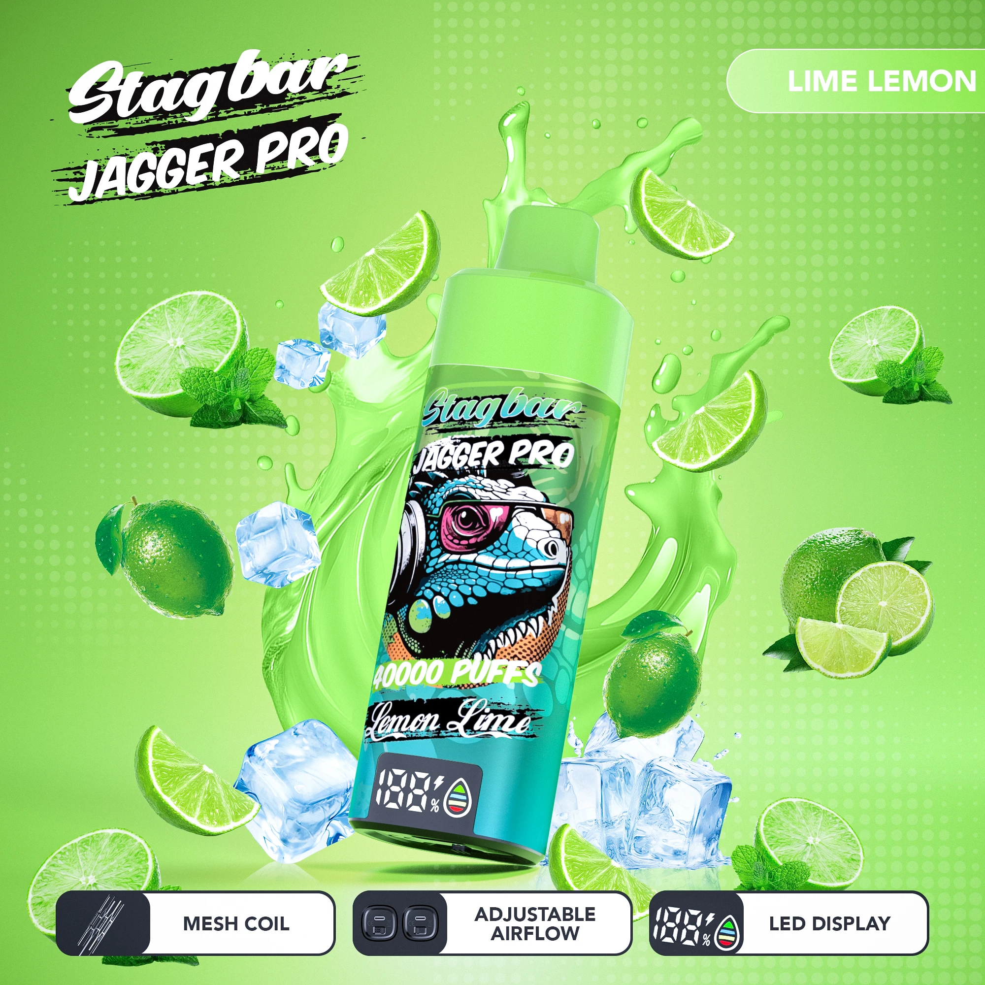 Stag Bar Jagger Pro 40000パフ 使い捨て電子タバコ 画像7