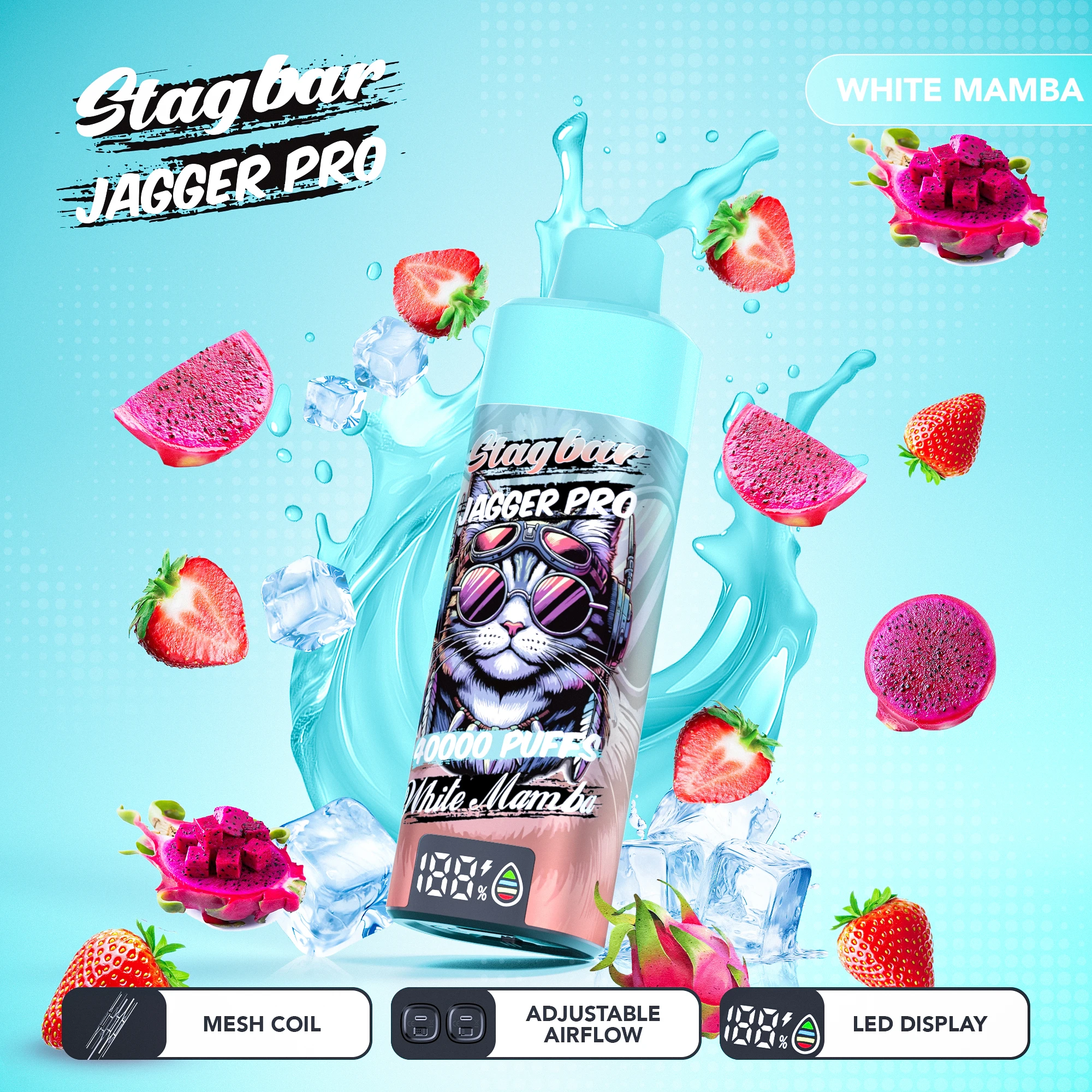 Stag Bar Jagger Pro 40000パフ 使い捨て電子タバコ 画像10
