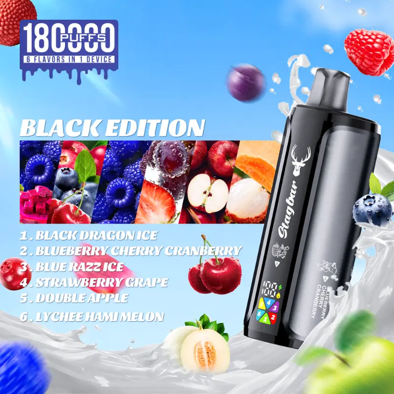 Stag Bar 180000パフ 6-in-1 使い捨て電子タバコ 画像2