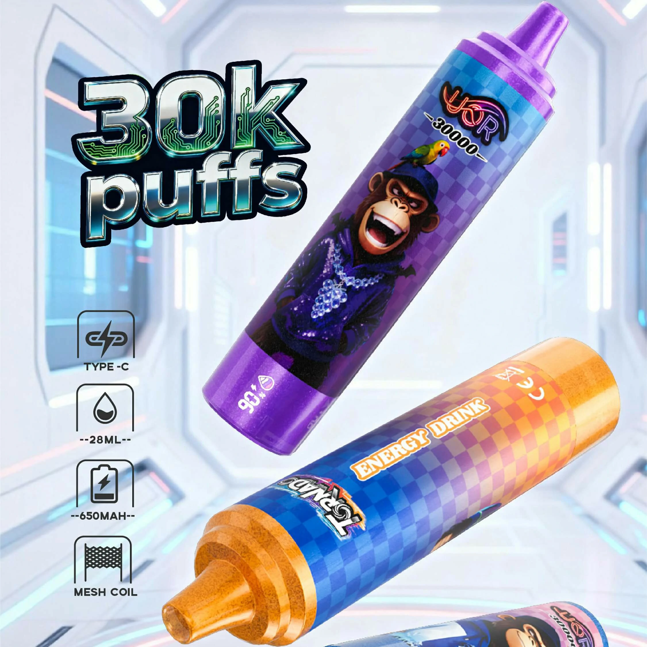 UOR Tornado 30000パフ 使い捨て電子タバコ 画像2
