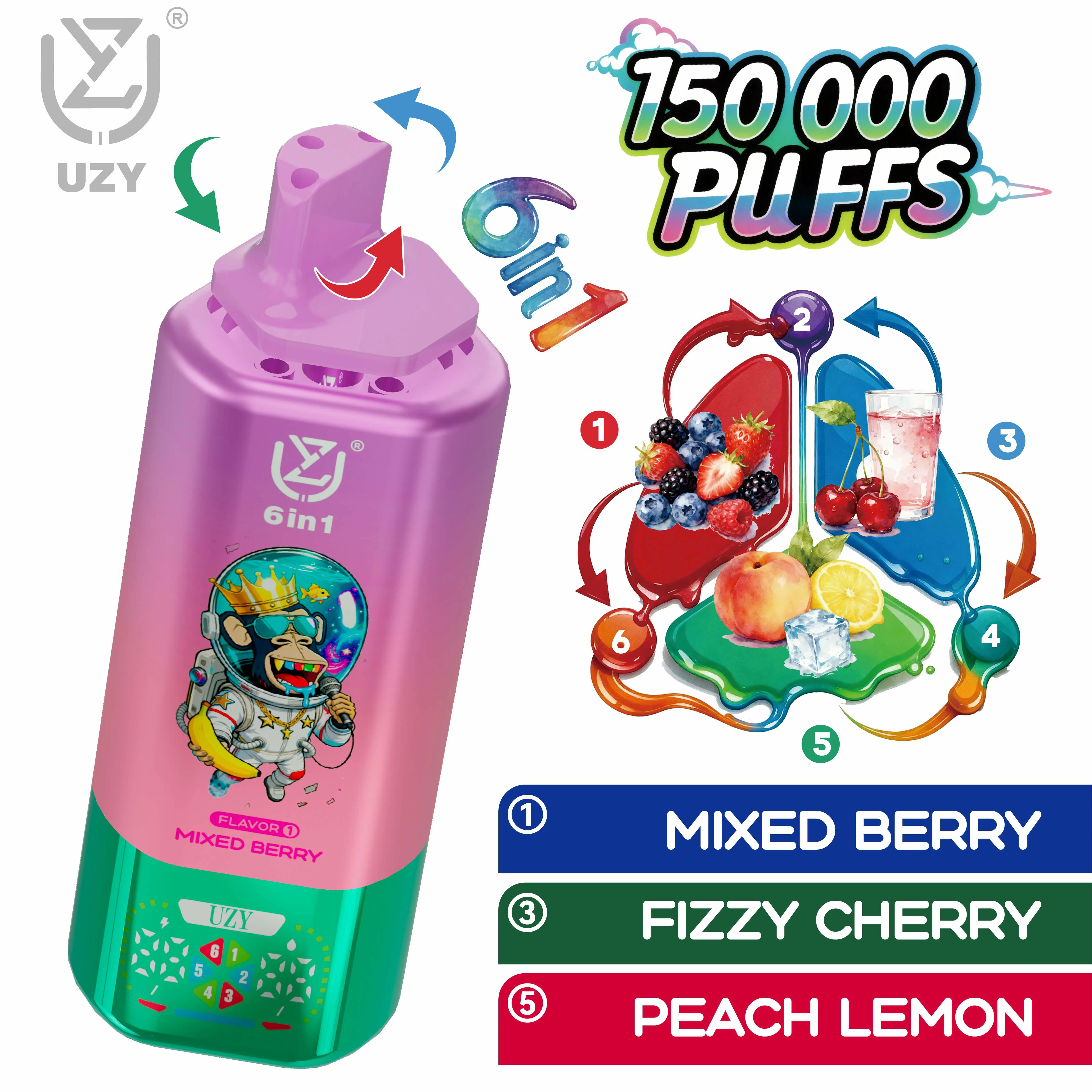 UZY 150000パフ 6-in-1 使い捨て電子タバコ 画像10