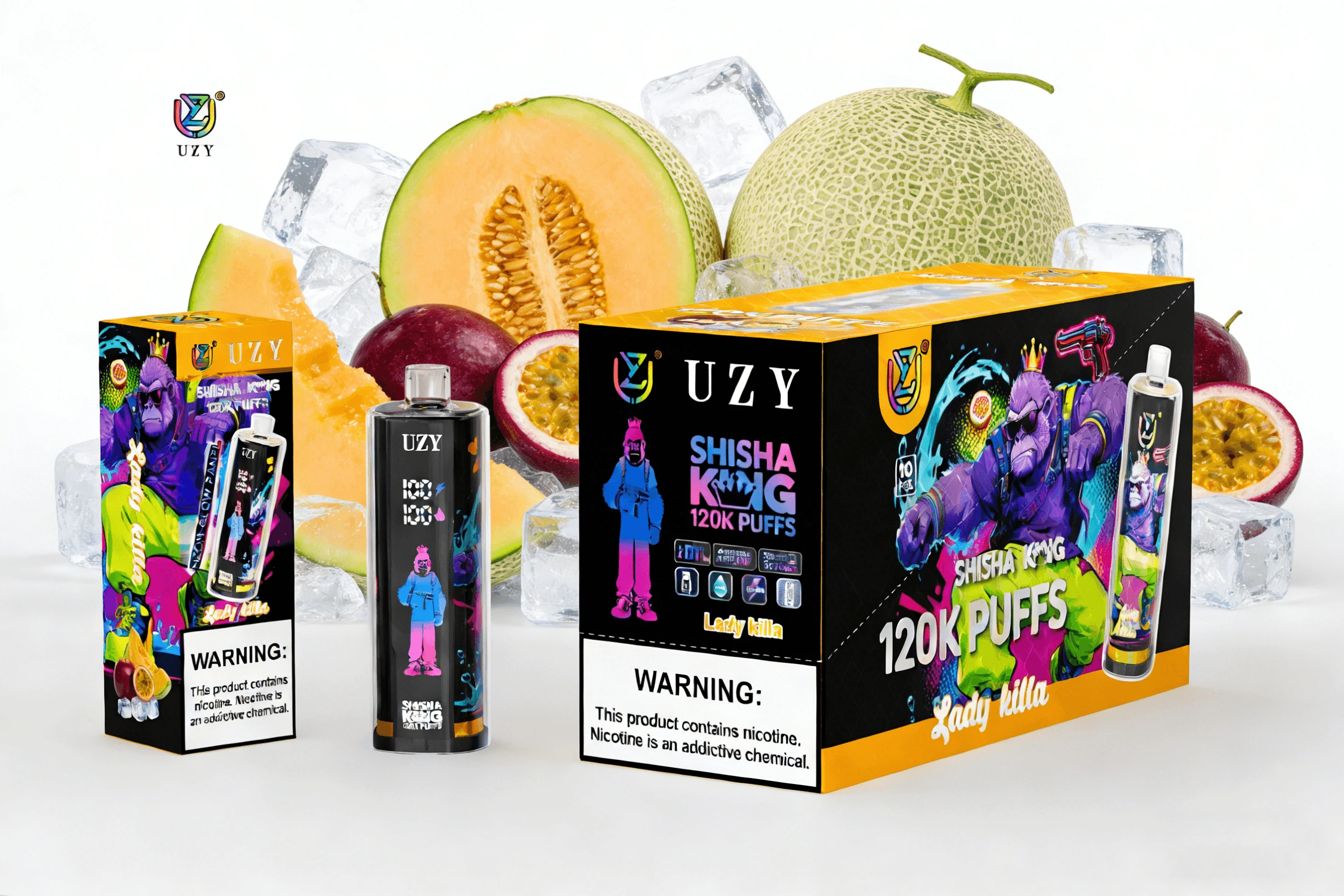 UZY Shisha HOOKAH KING 120000パフ 使い捨て電子タバコ 画像4
