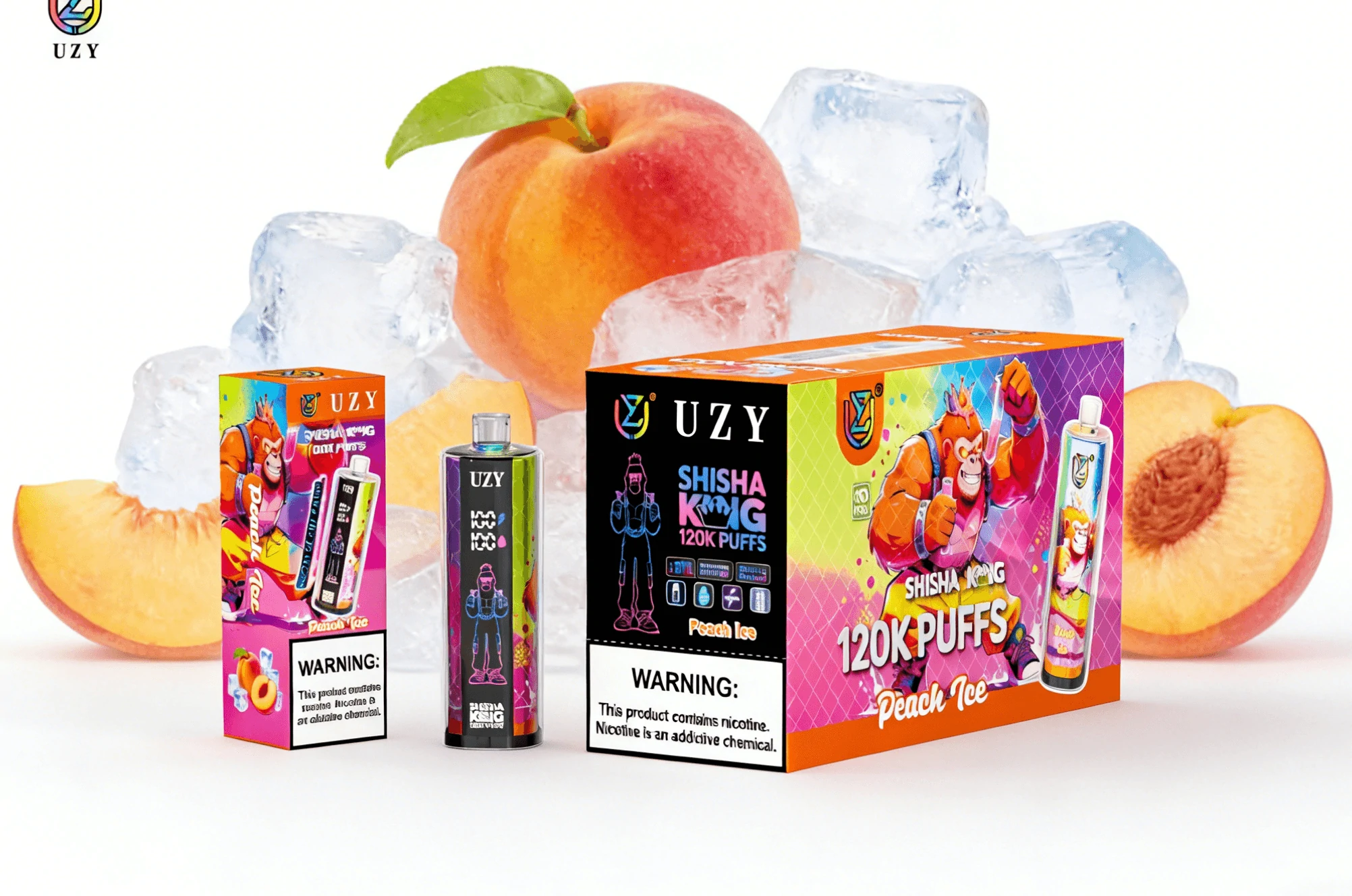 UZY Shisha HOOKAH KING 120000パフ 使い捨て電子タバコ 画像2