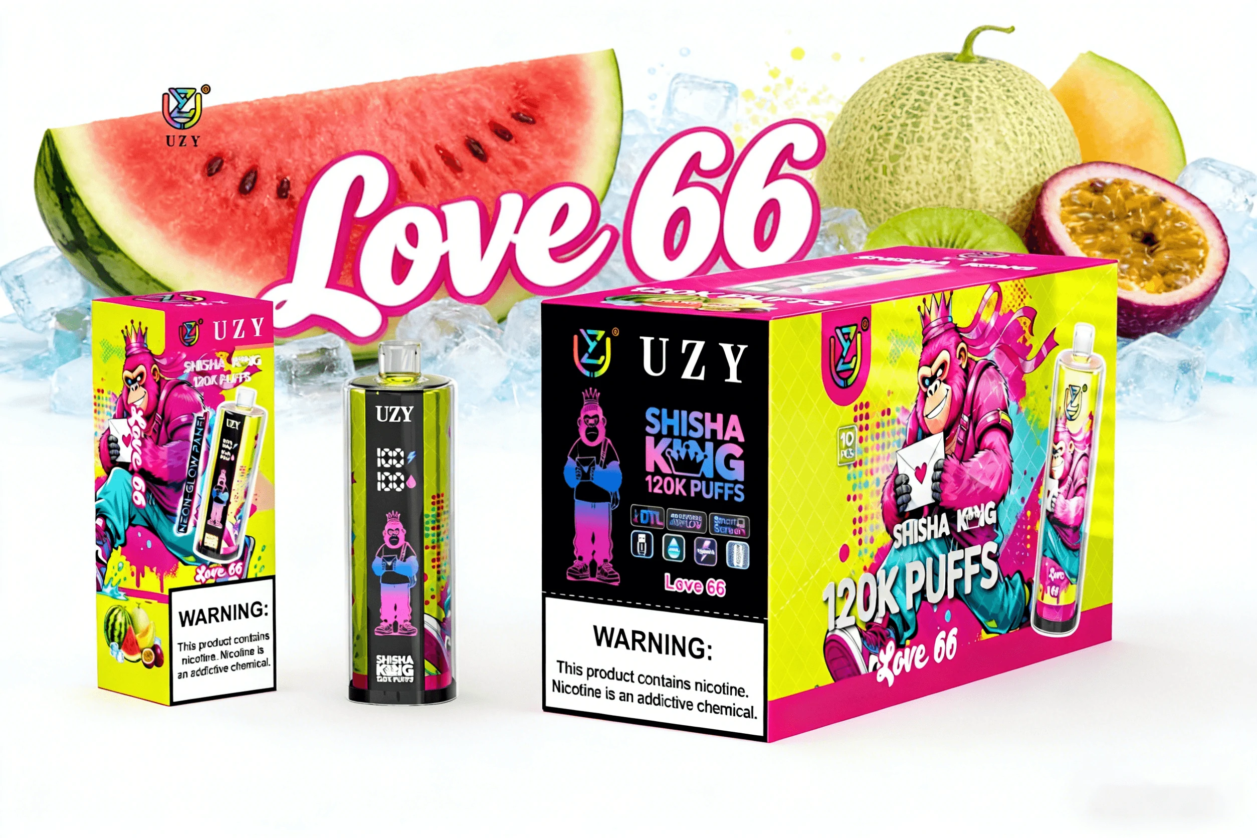 UZY Shisha HOOKAH KING 120000パフ 使い捨て電子タバコ 画像5