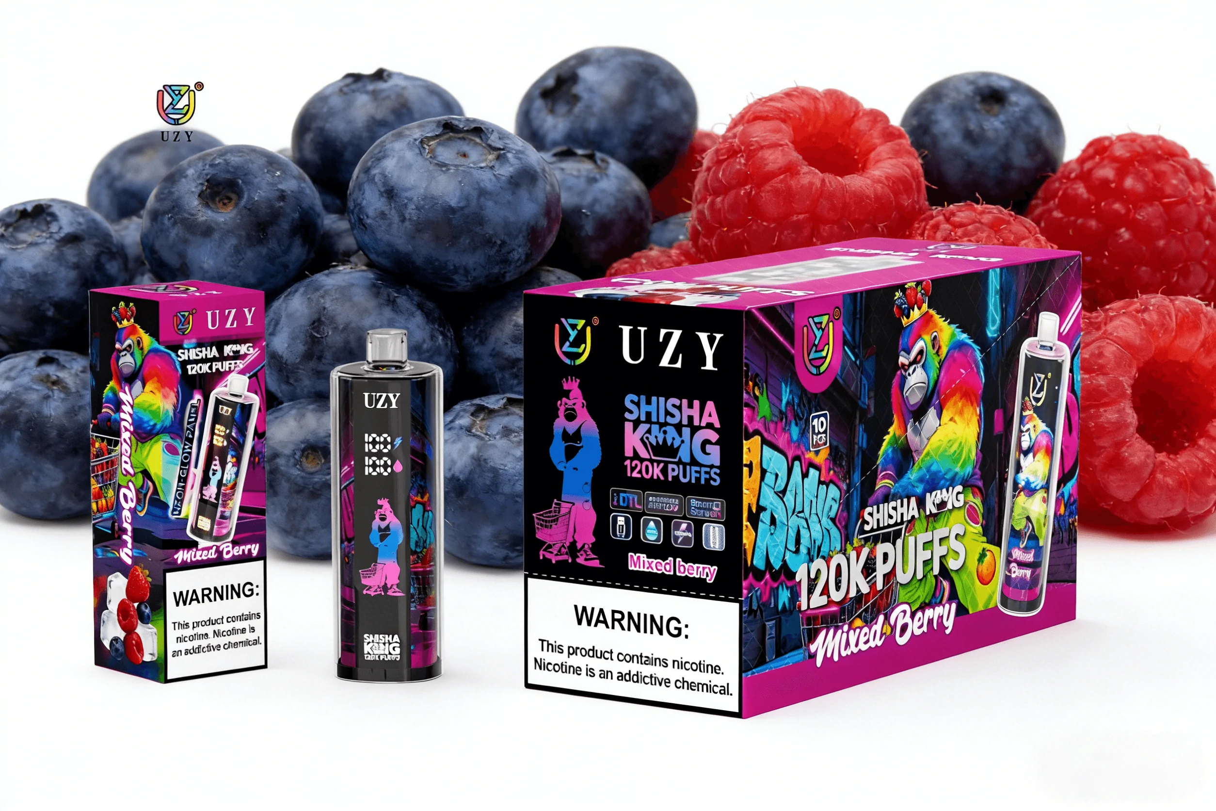 UZY Shisha HOOKAH KING 120000パフ 使い捨て電子タバコ 画像8