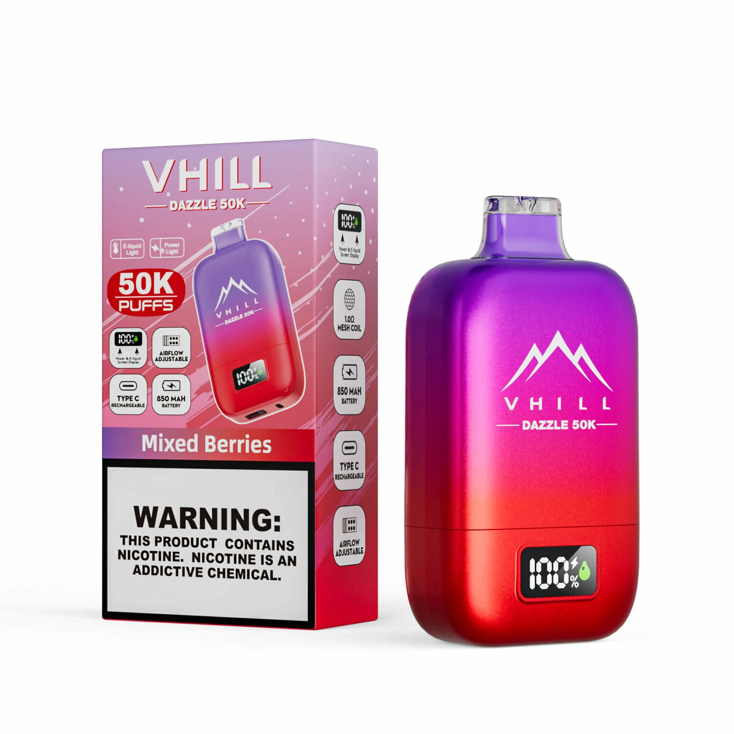 VHILL DAZZLE 50000パフ 使い捨て電子タバコ 画像2