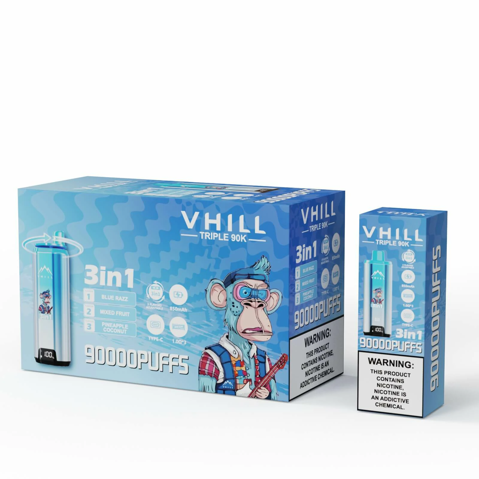 VHILL TRIPLE 90000パフ 3-in-1 使い捨て電子タバコ 画像6