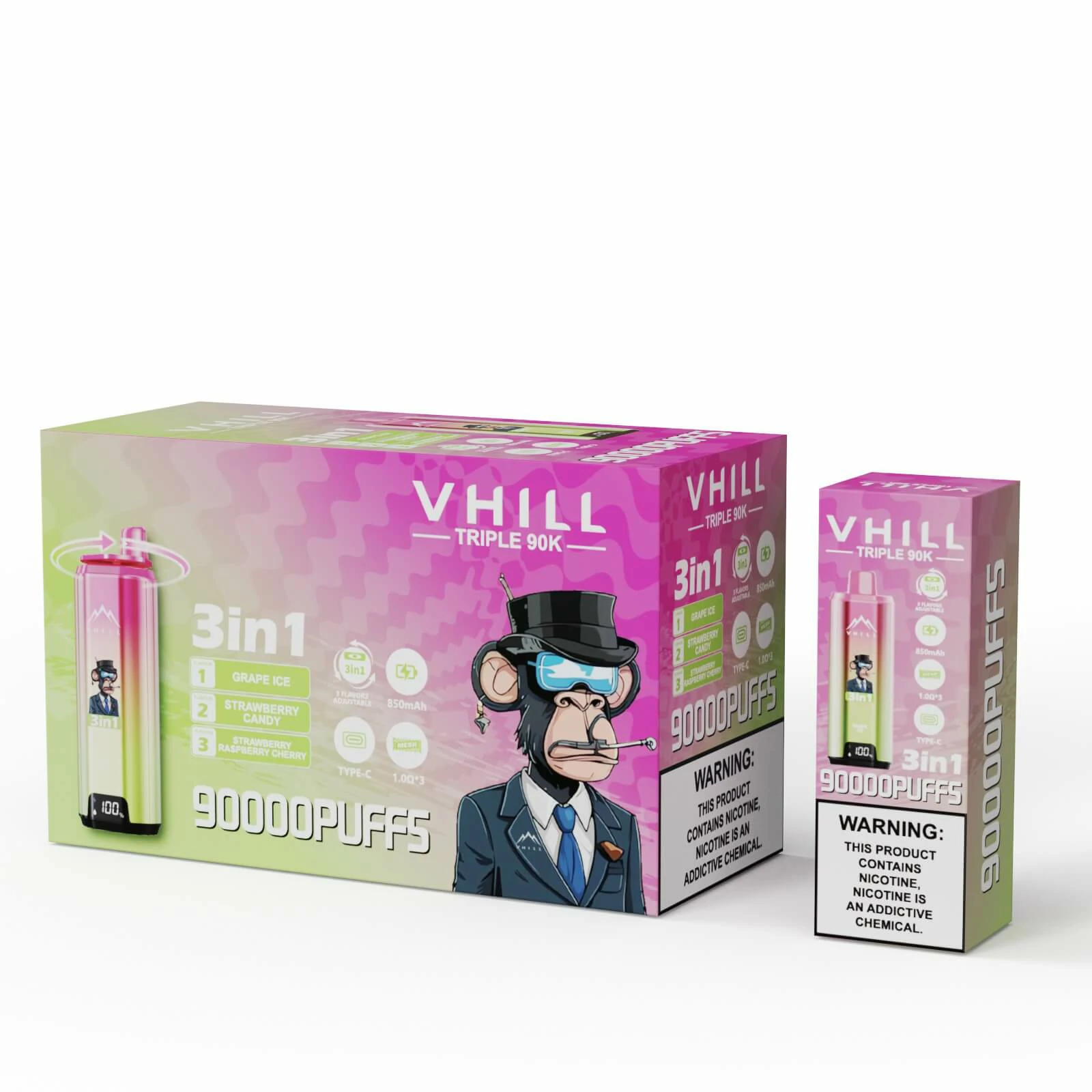 VHILL TRIPLE 90000パフ 3-in-1 使い捨て電子タバコ 画像7