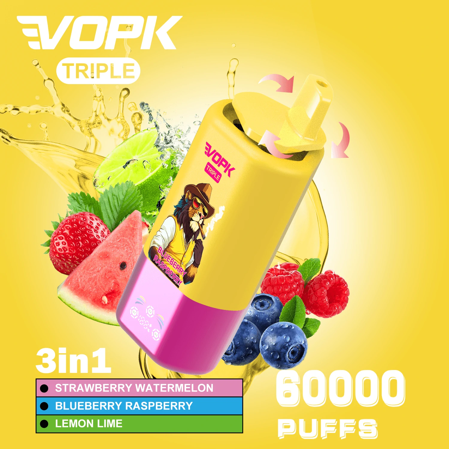 VOPK 60000パフ 3-in-1 使い捨て電子タバコ 画像3