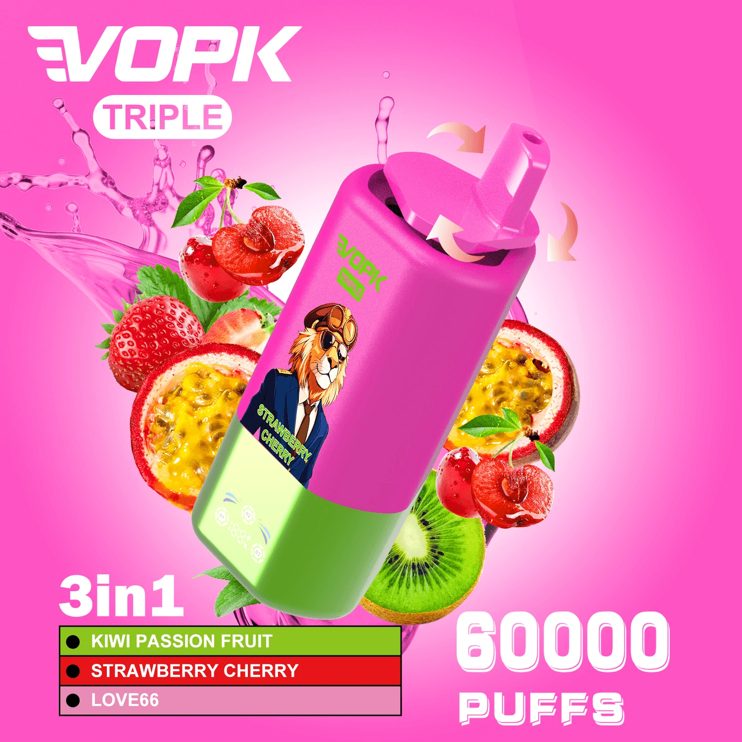 VOPK 60000パフ 3-in-1 使い捨て電子タバコ 画像9
