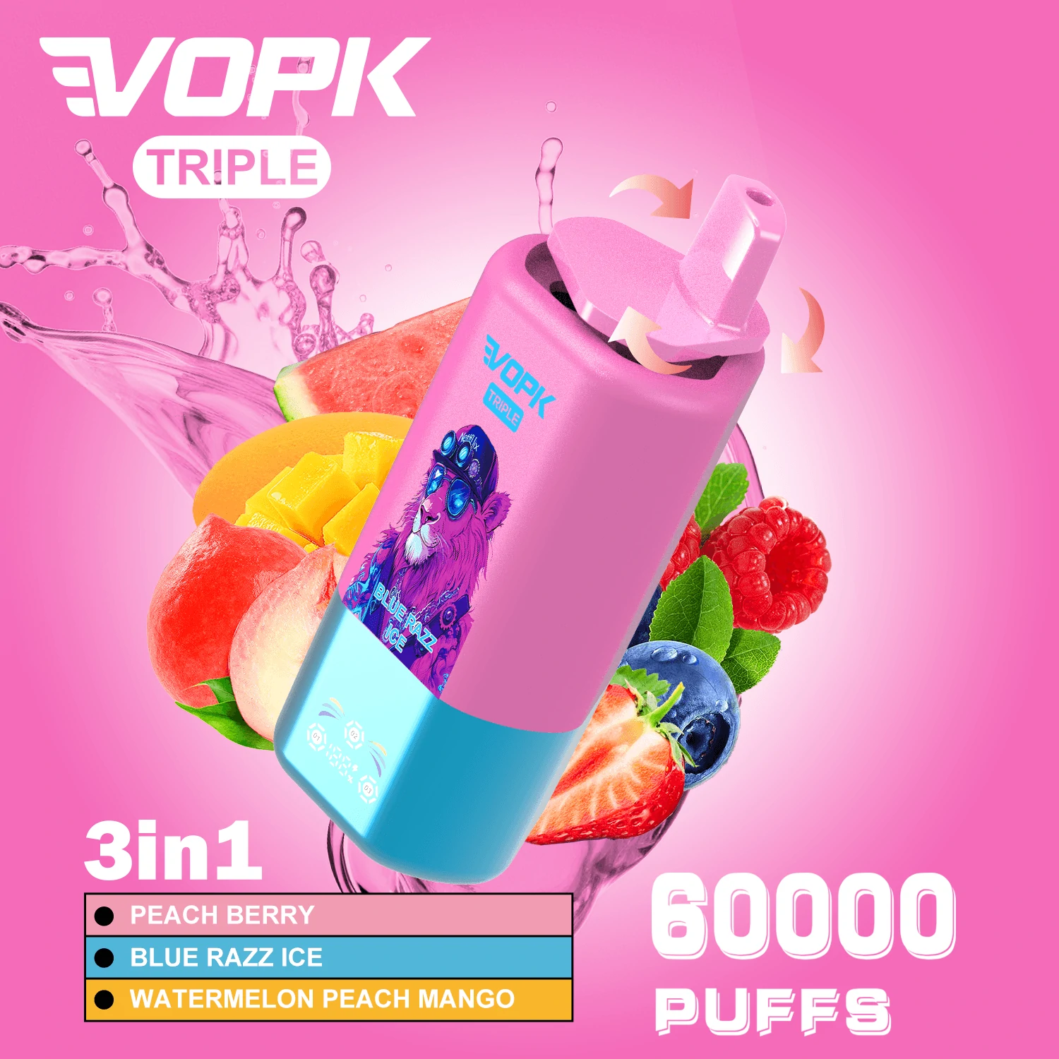 VOPK 60000パフ 3-in-1 使い捨て電子タバコ 画像6
