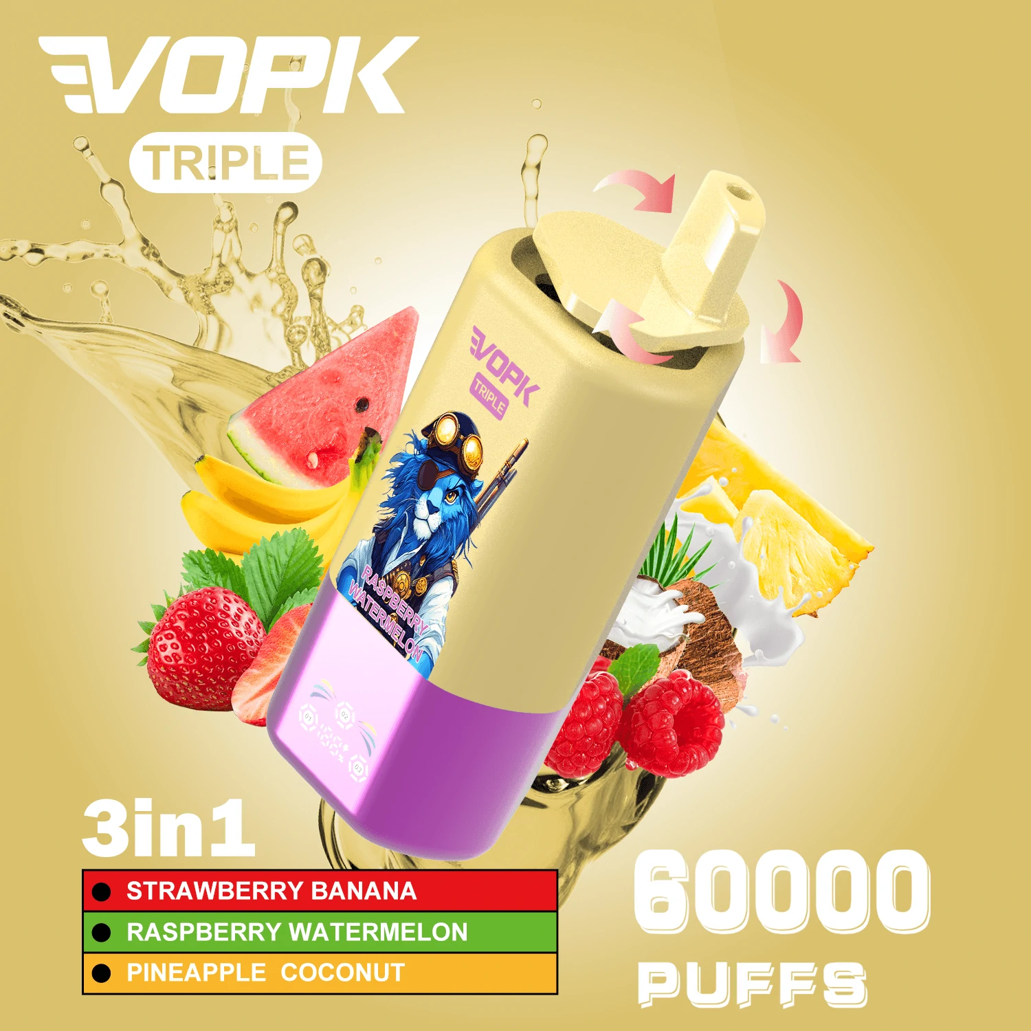 VOPK 60000パフ 3-in-1 使い捨て電子タバコ 画像8