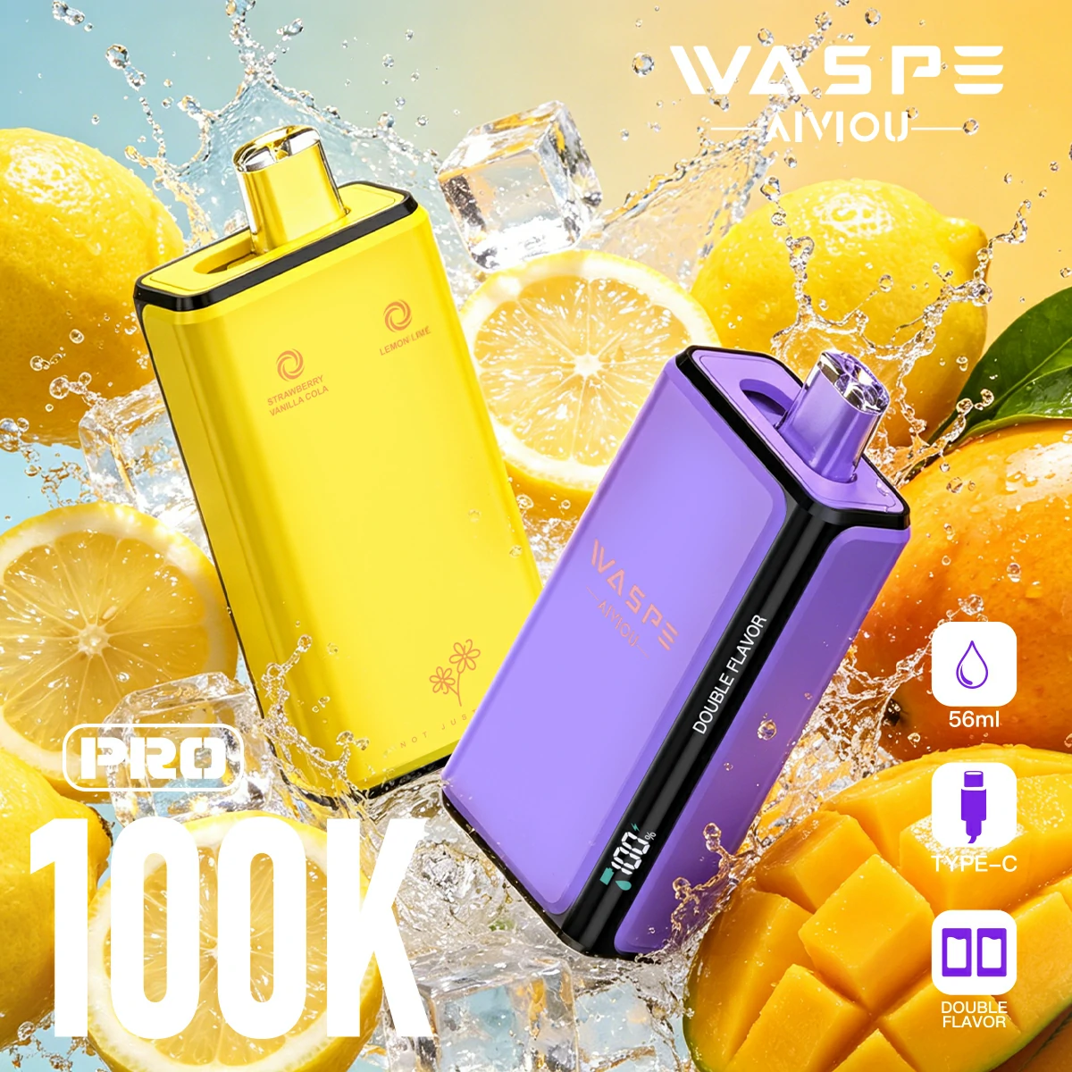 WASPE Pro 100000パフ 2-in-1 使い捨て電子タバコ 画像2